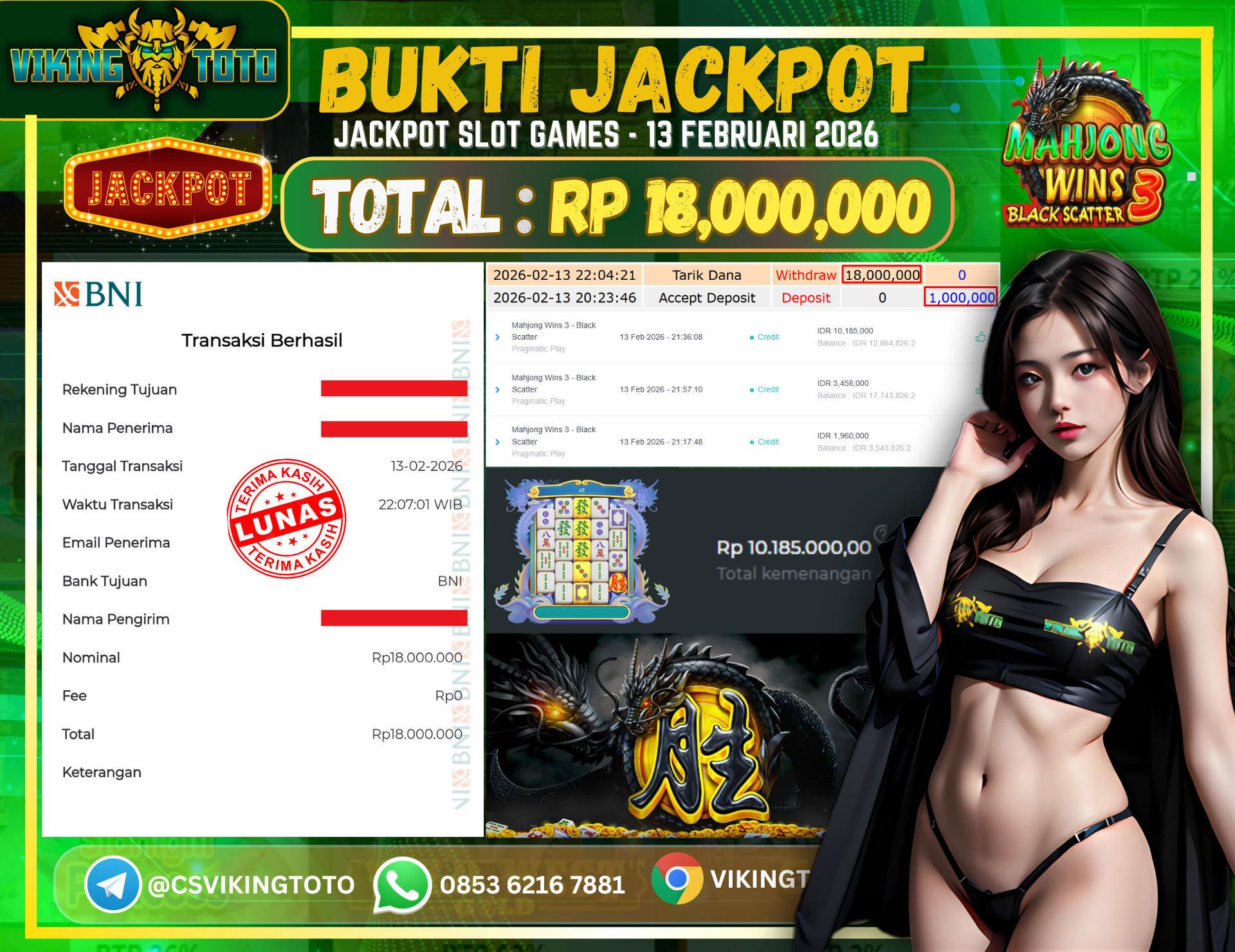 Bukti Jackpot Lunas VikingToto