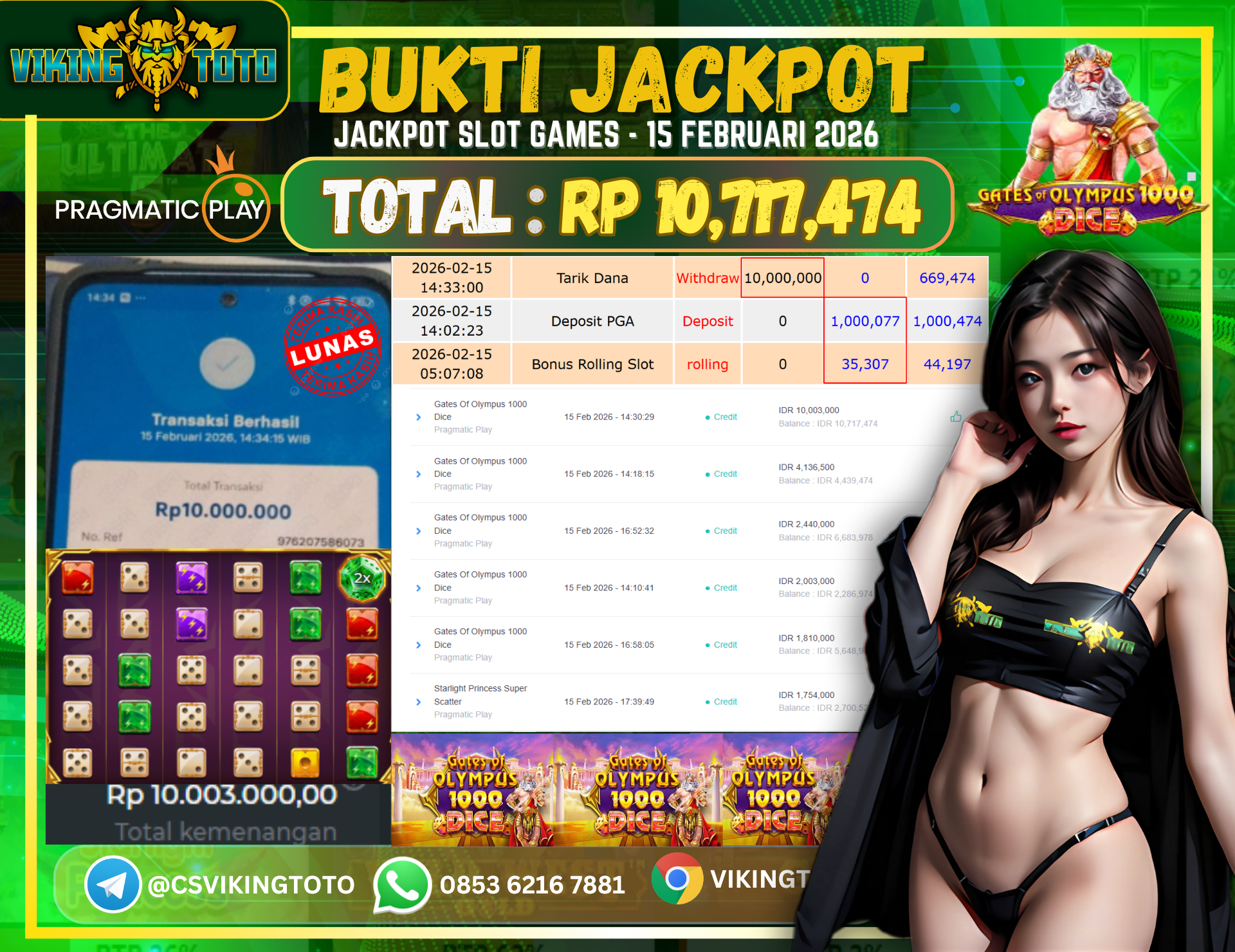 Bukti Jackpot Lunas VikingToto