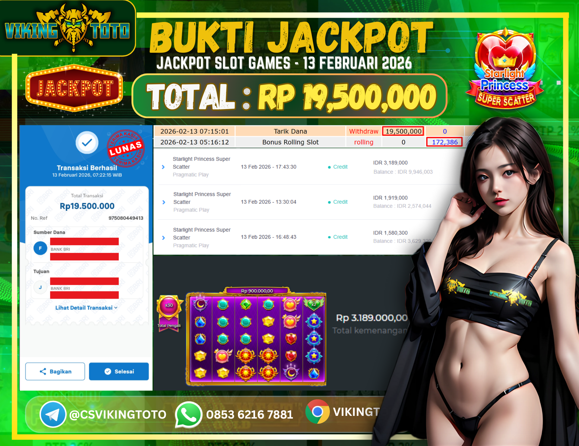 Bukti Jackpot Lunas VikingToto