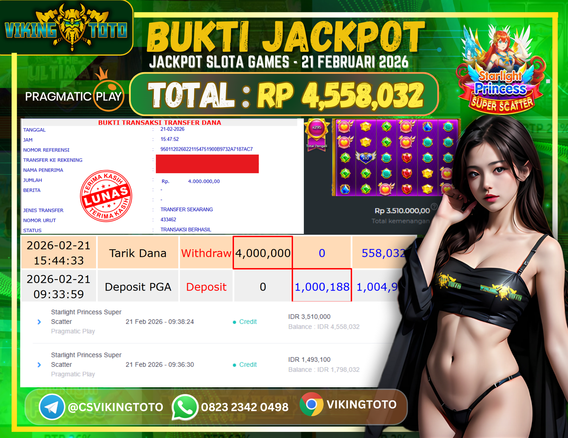 Bukti Jackpot Lunas VikingToto