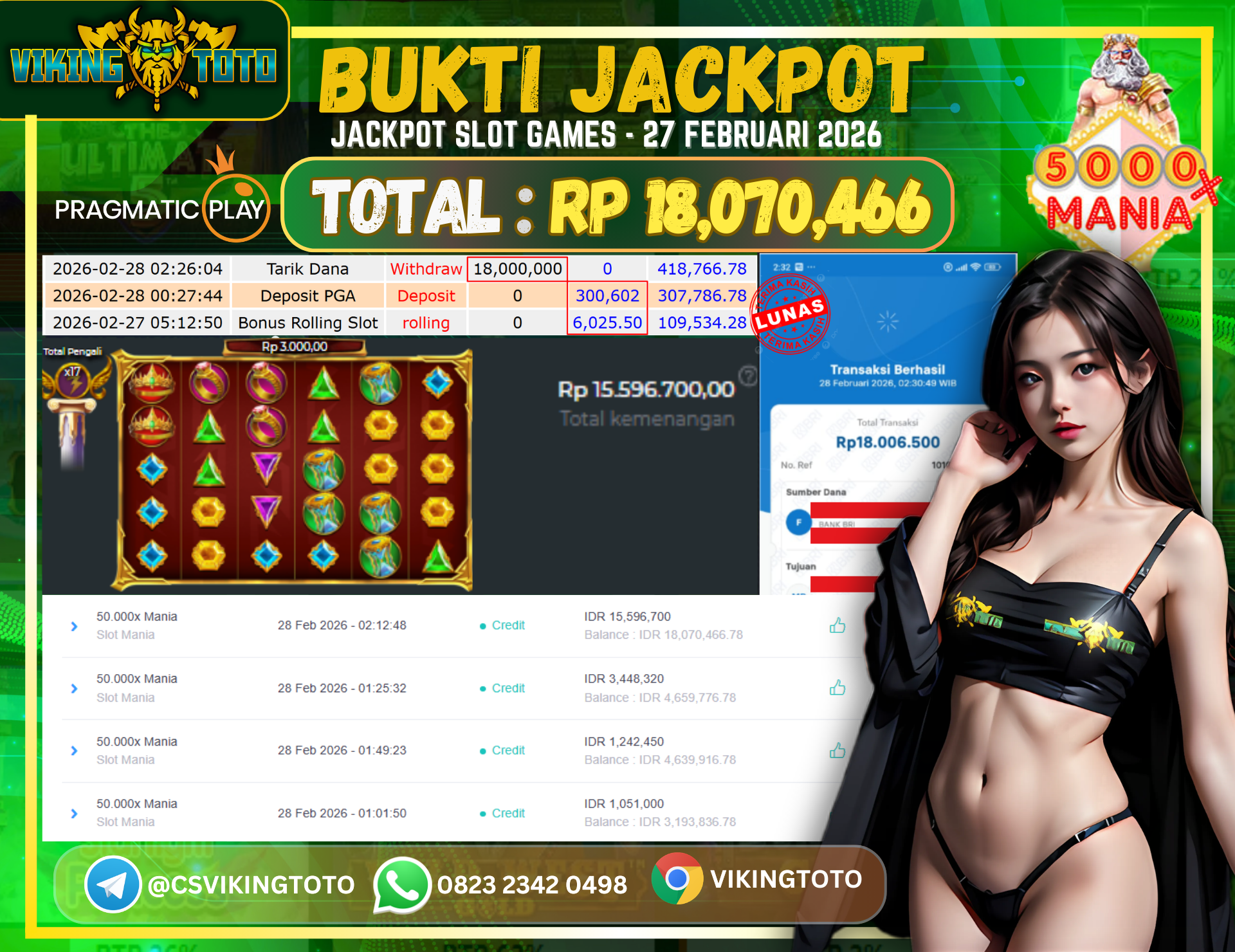 Bukti Jackpot Lunas VikingToto