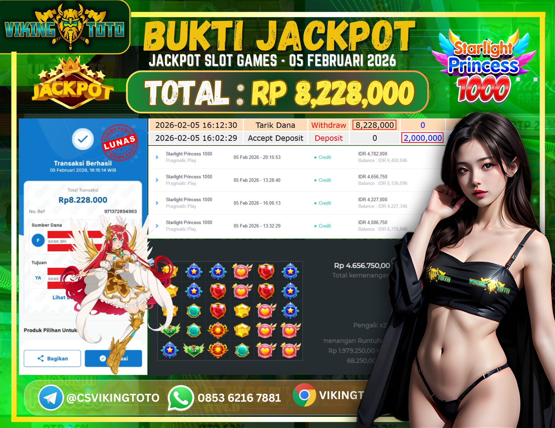 Bukti Jackpot Lunas VikingToto
