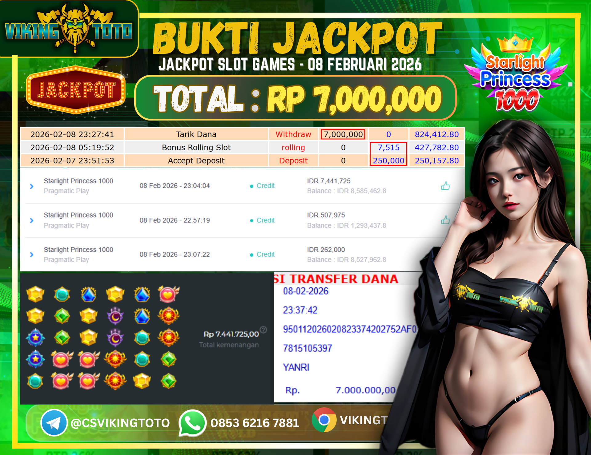 Bukti Jackpot Lunas VikingToto
