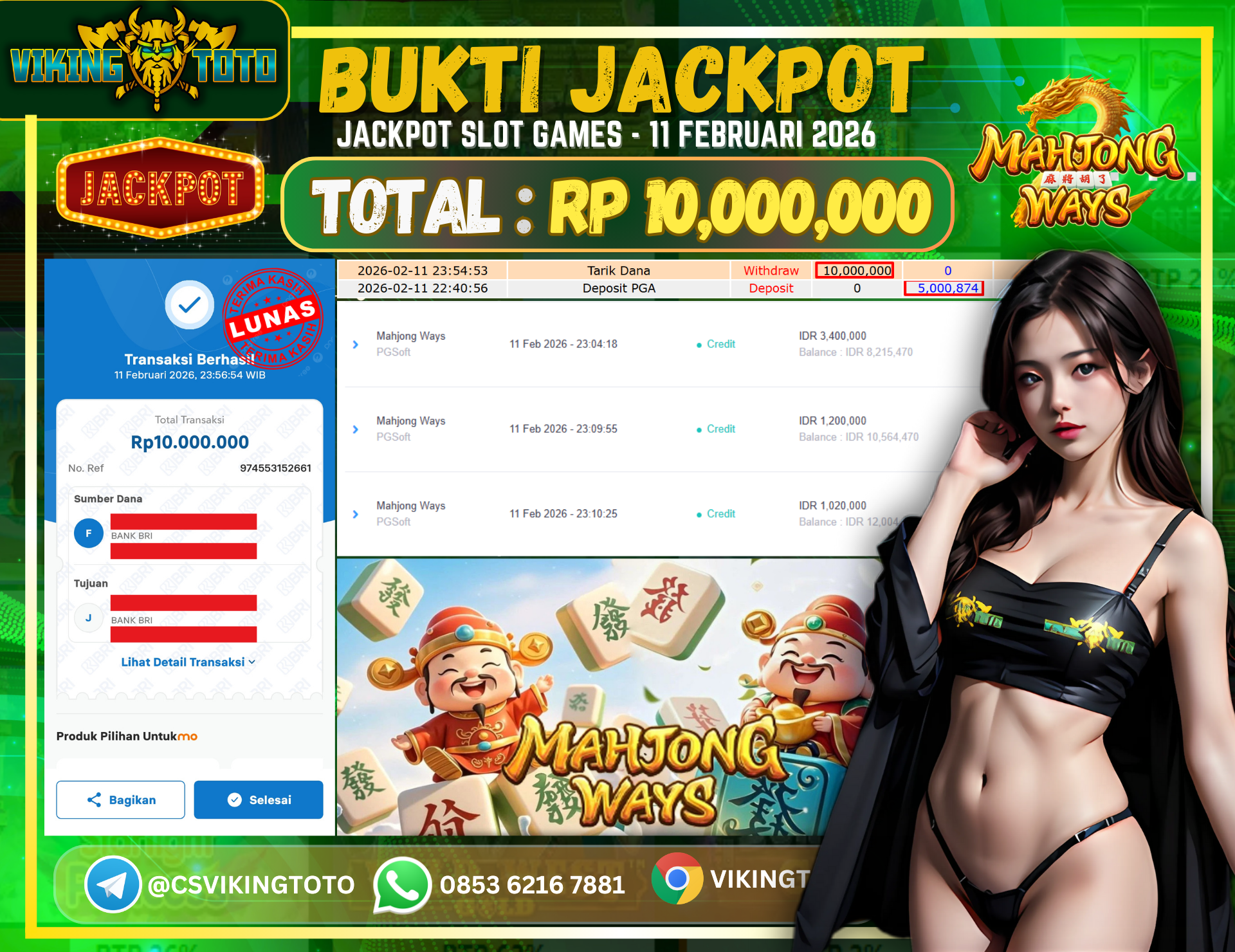 Bukti Jackpot Lunas VikingToto