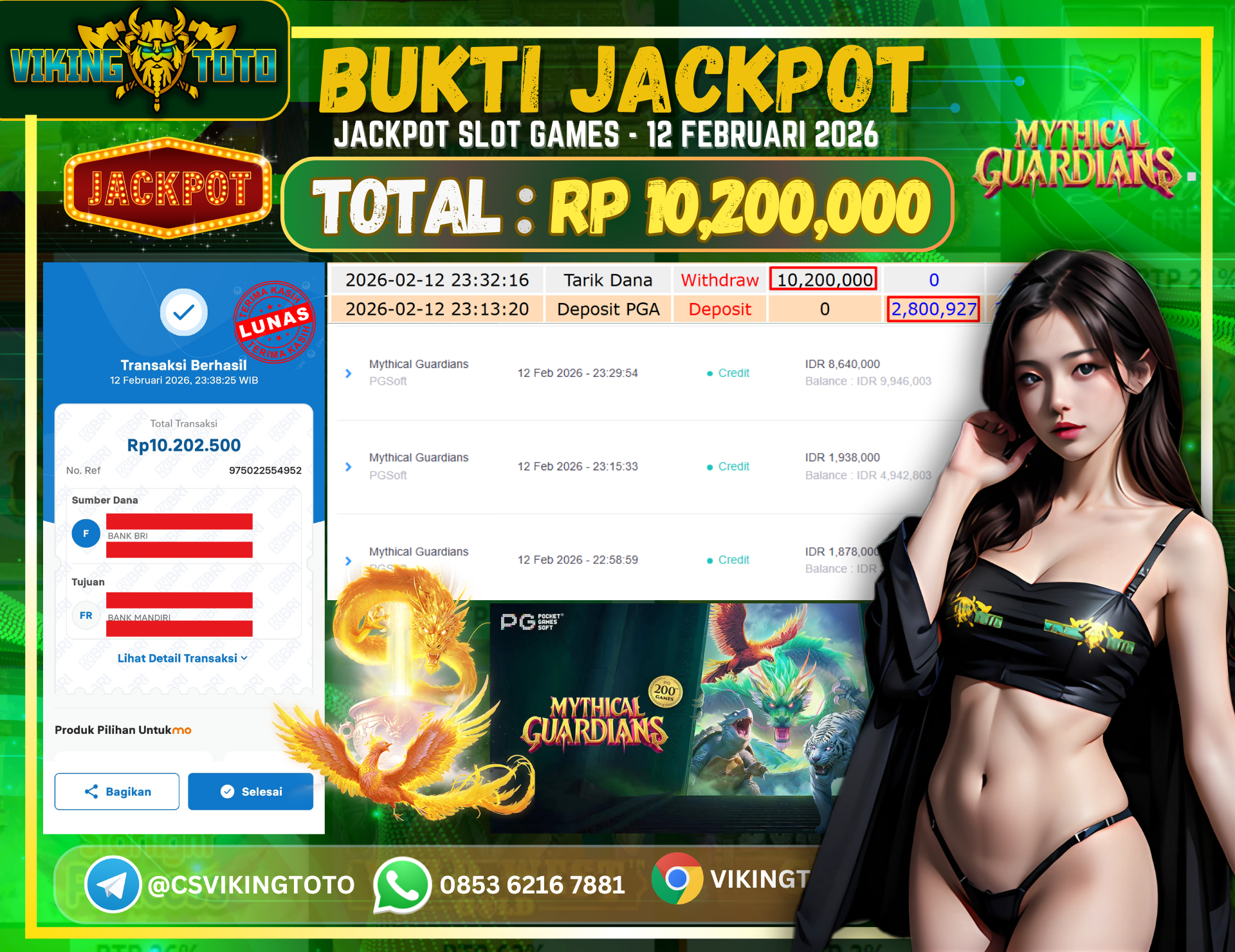 Bukti Jackpot Lunas VikingToto