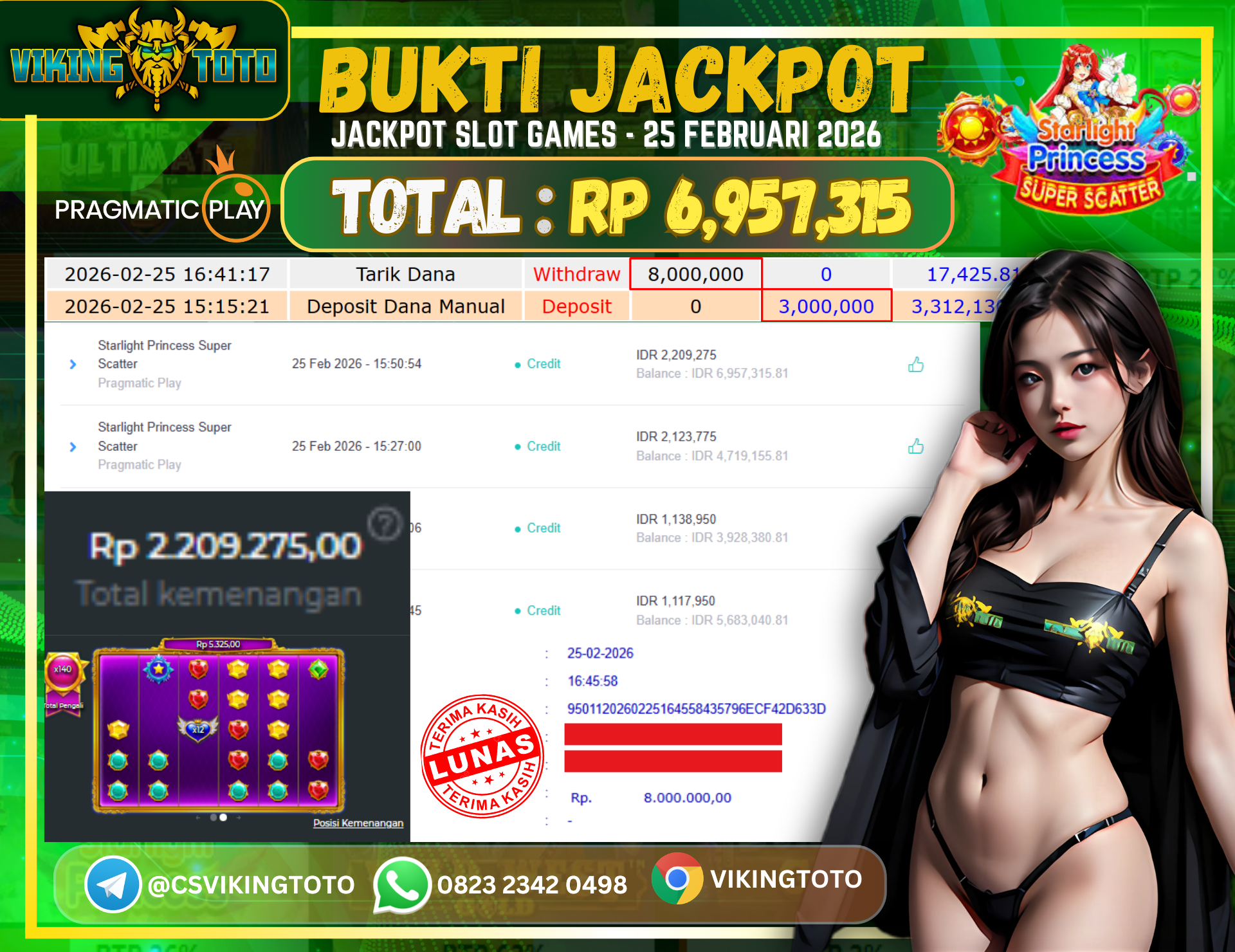 Bukti Jackpot Lunas VikingToto