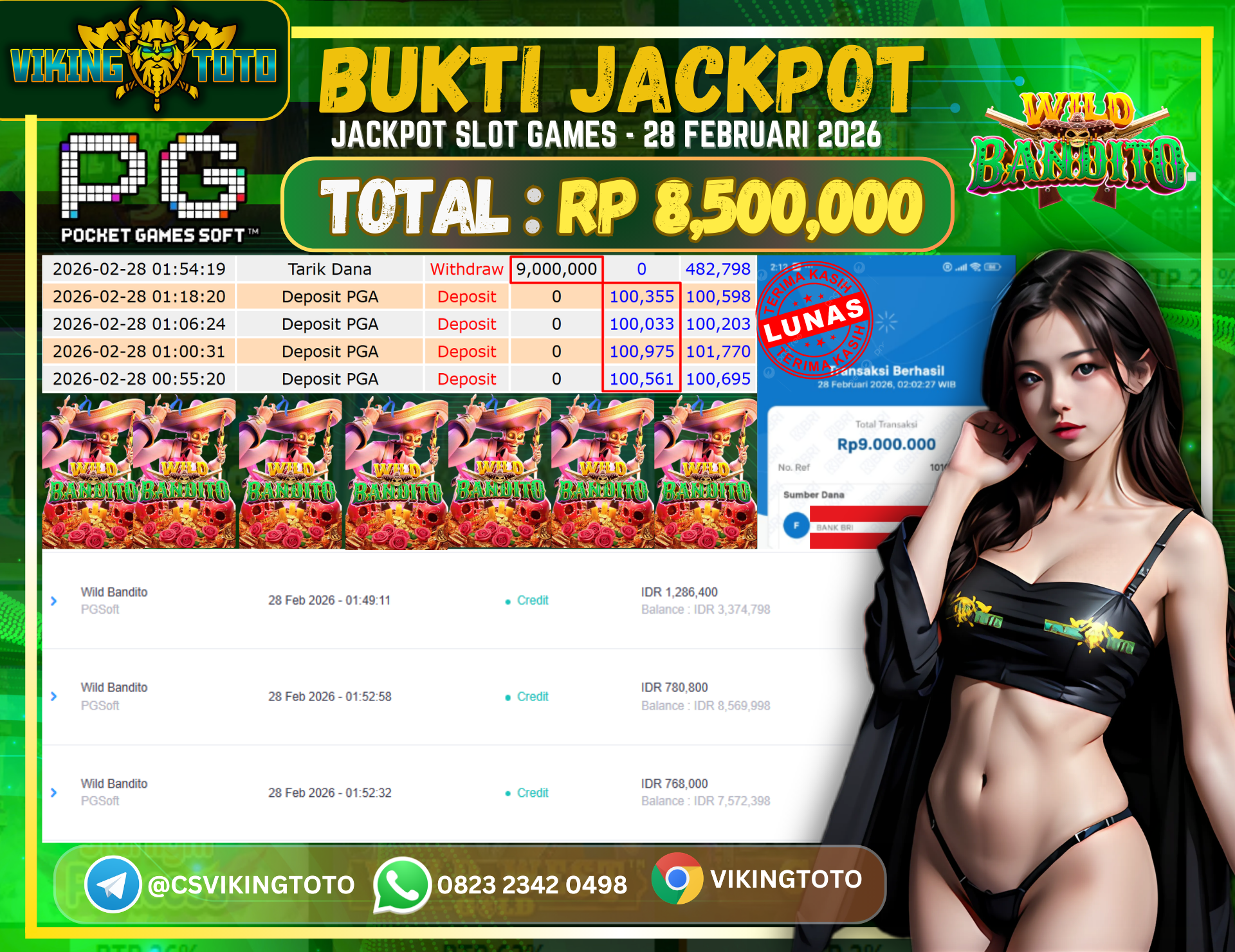 Bukti Jackpot Lunas VikingToto