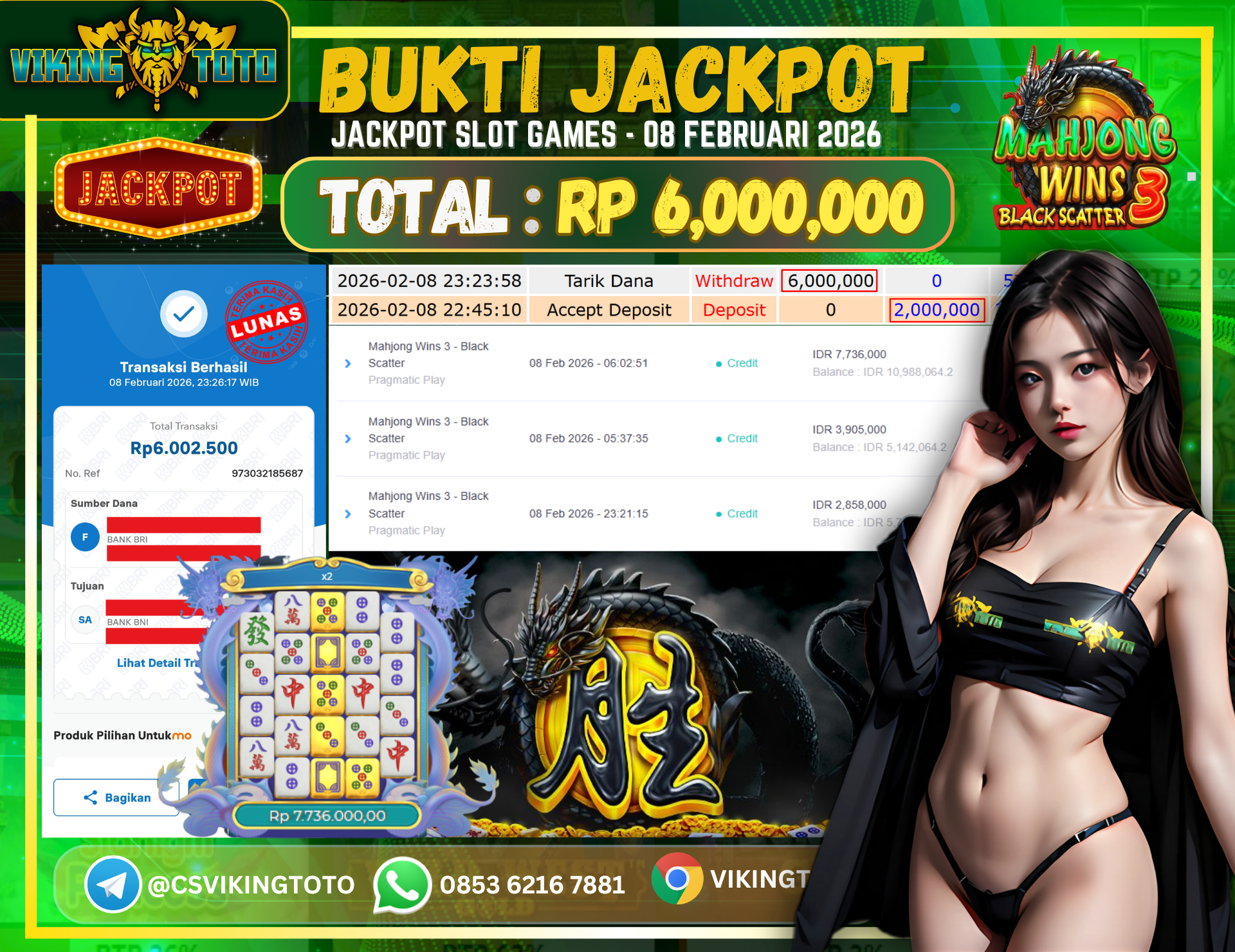 Bukti Jackpot Lunas VikingToto