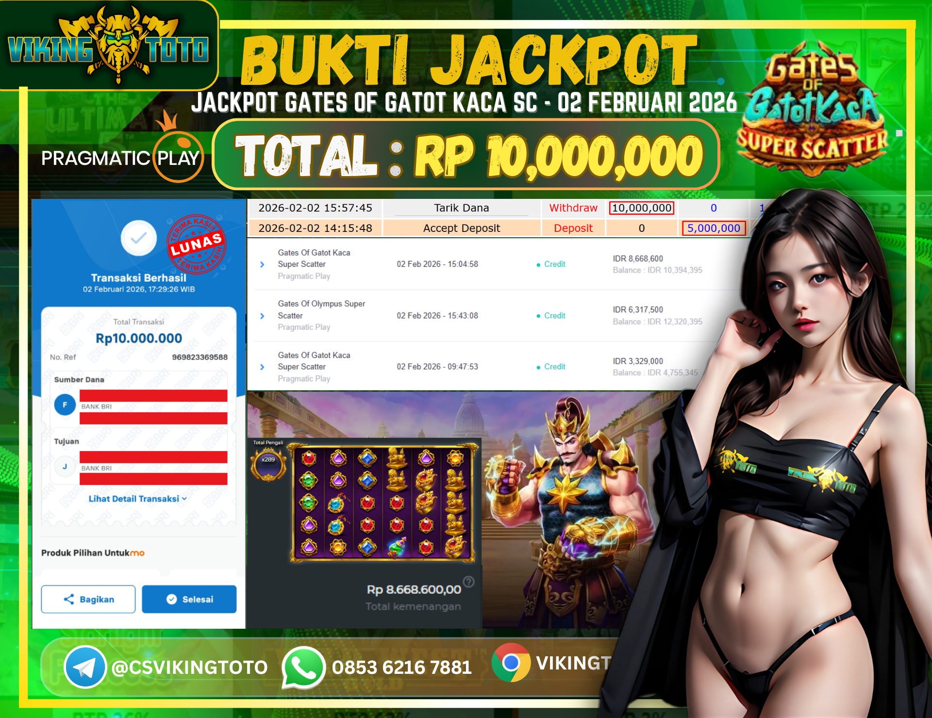 Bukti Jackpot Lunas VikingToto