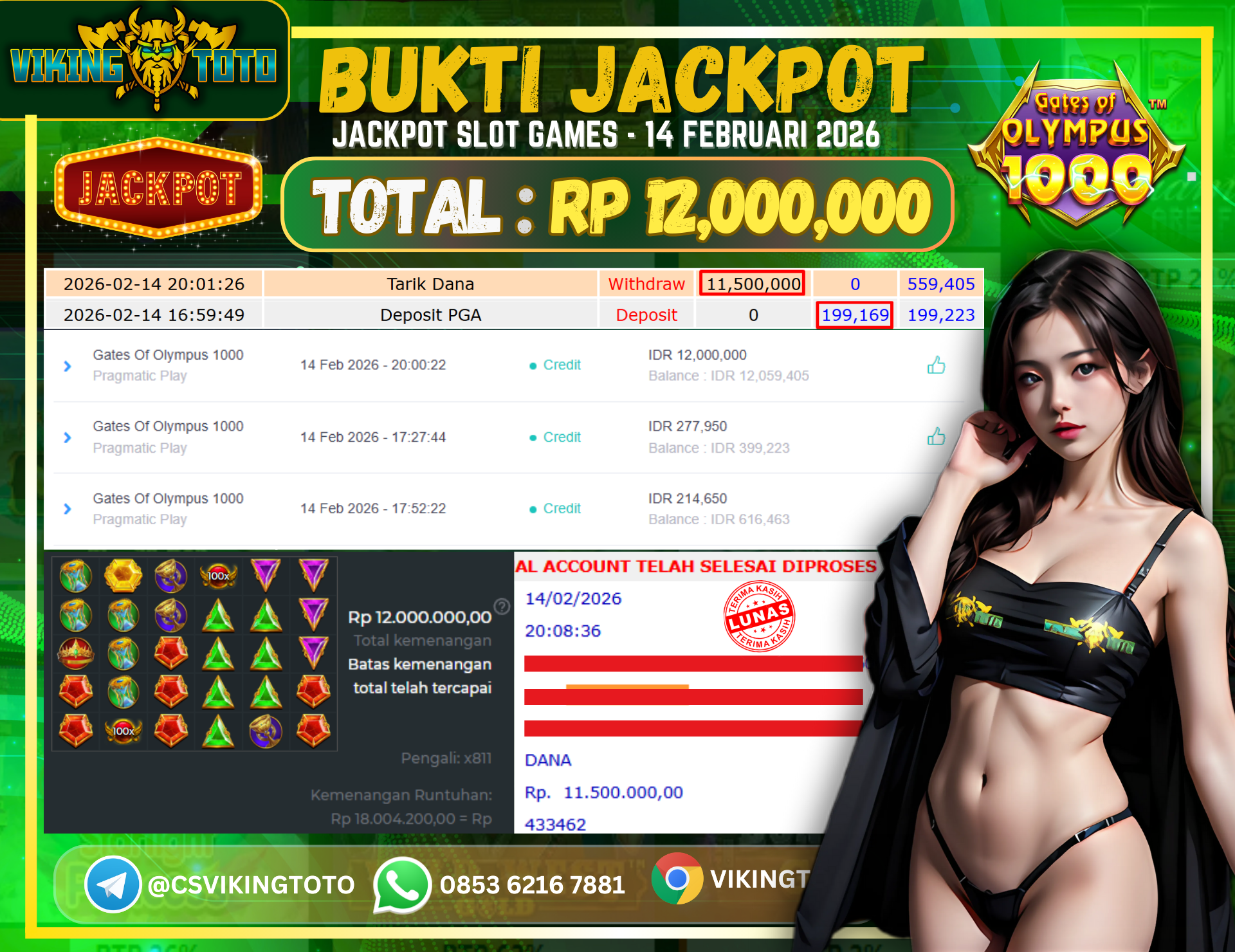 Bukti Jackpot Lunas VikingToto