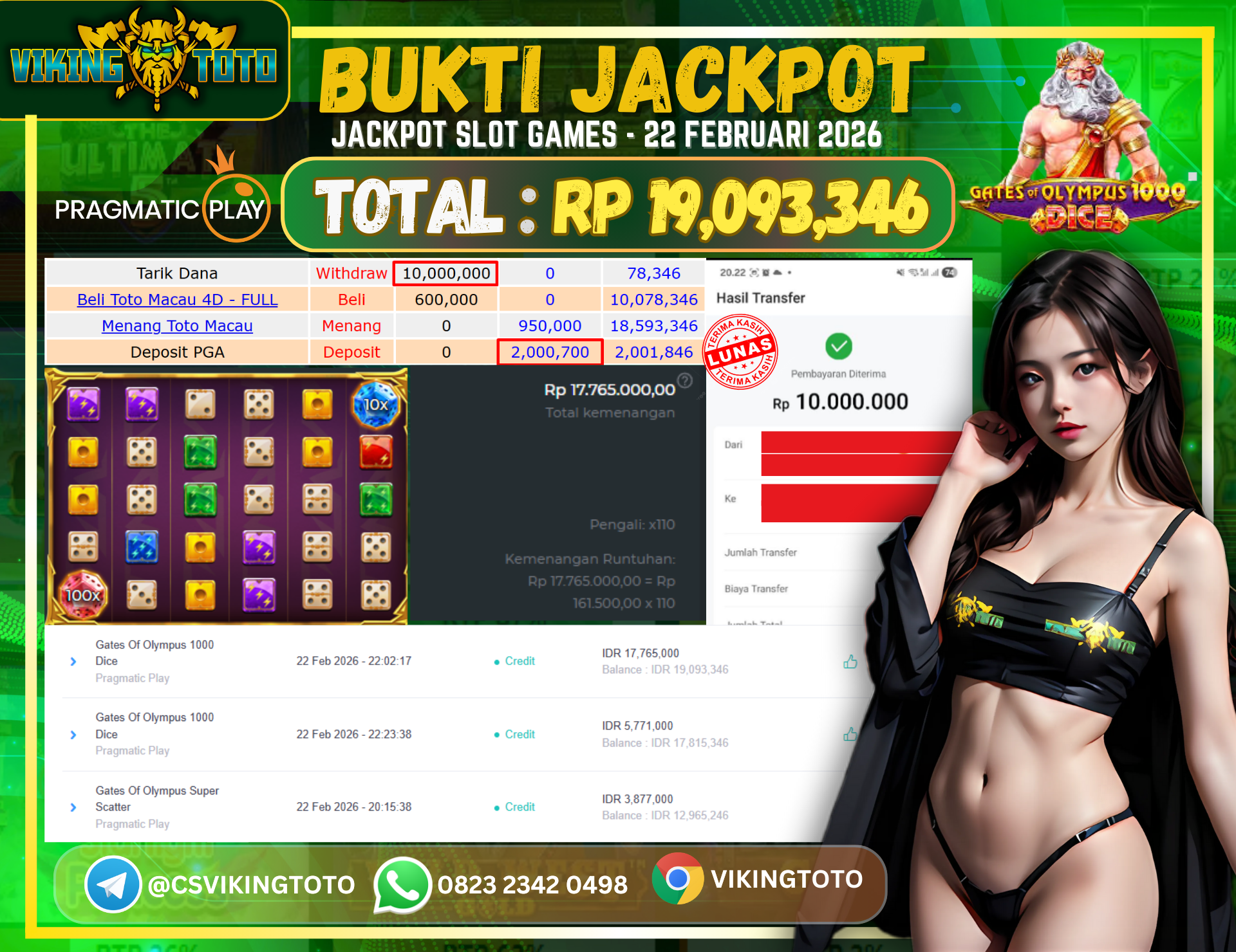 Bukti Jackpot Lunas VikingToto