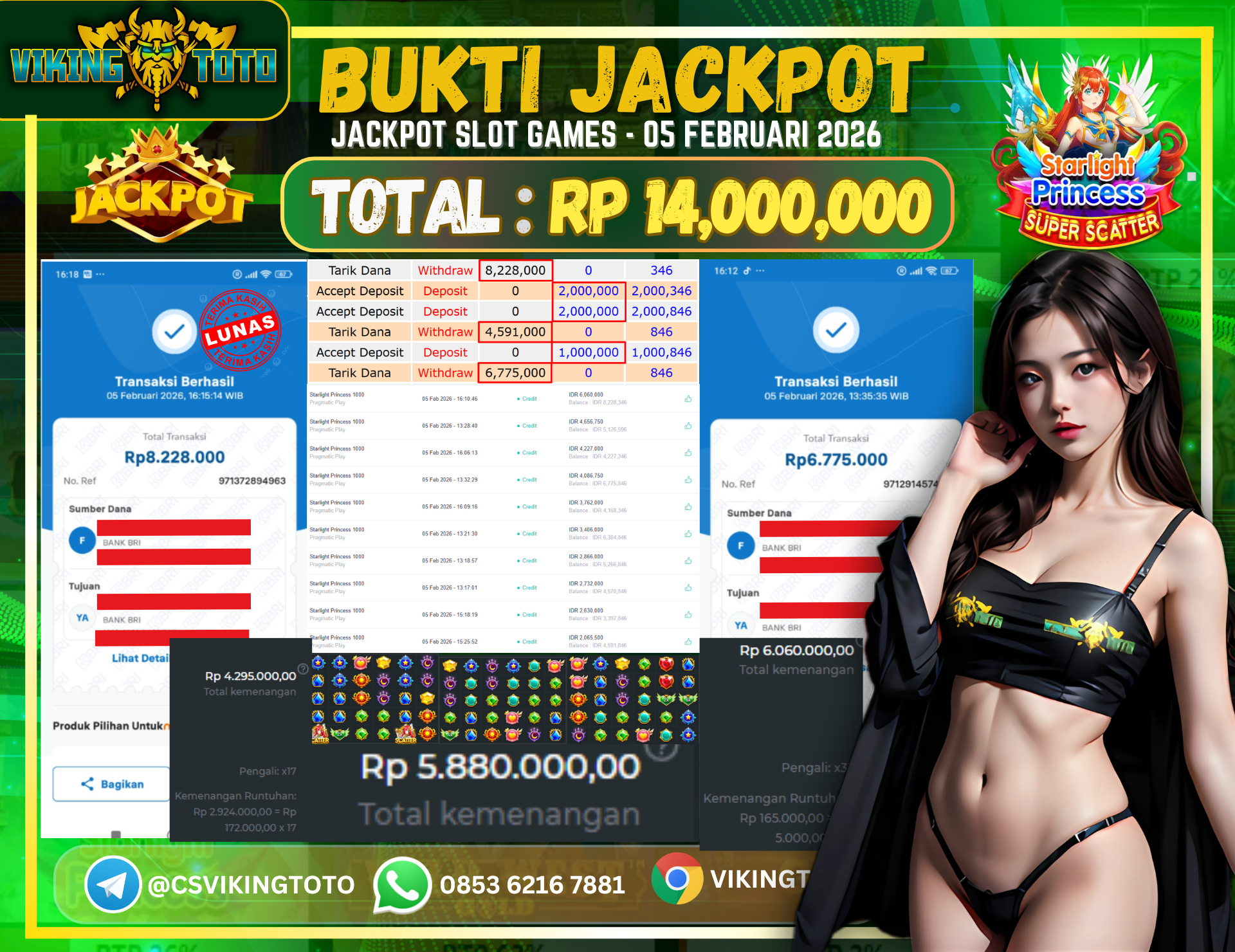 Bukti Jackpot Lunas VikingToto