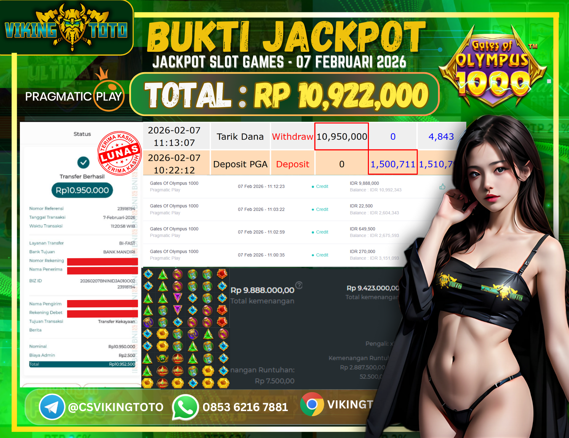 Bukti Jackpot Lunas VikingToto