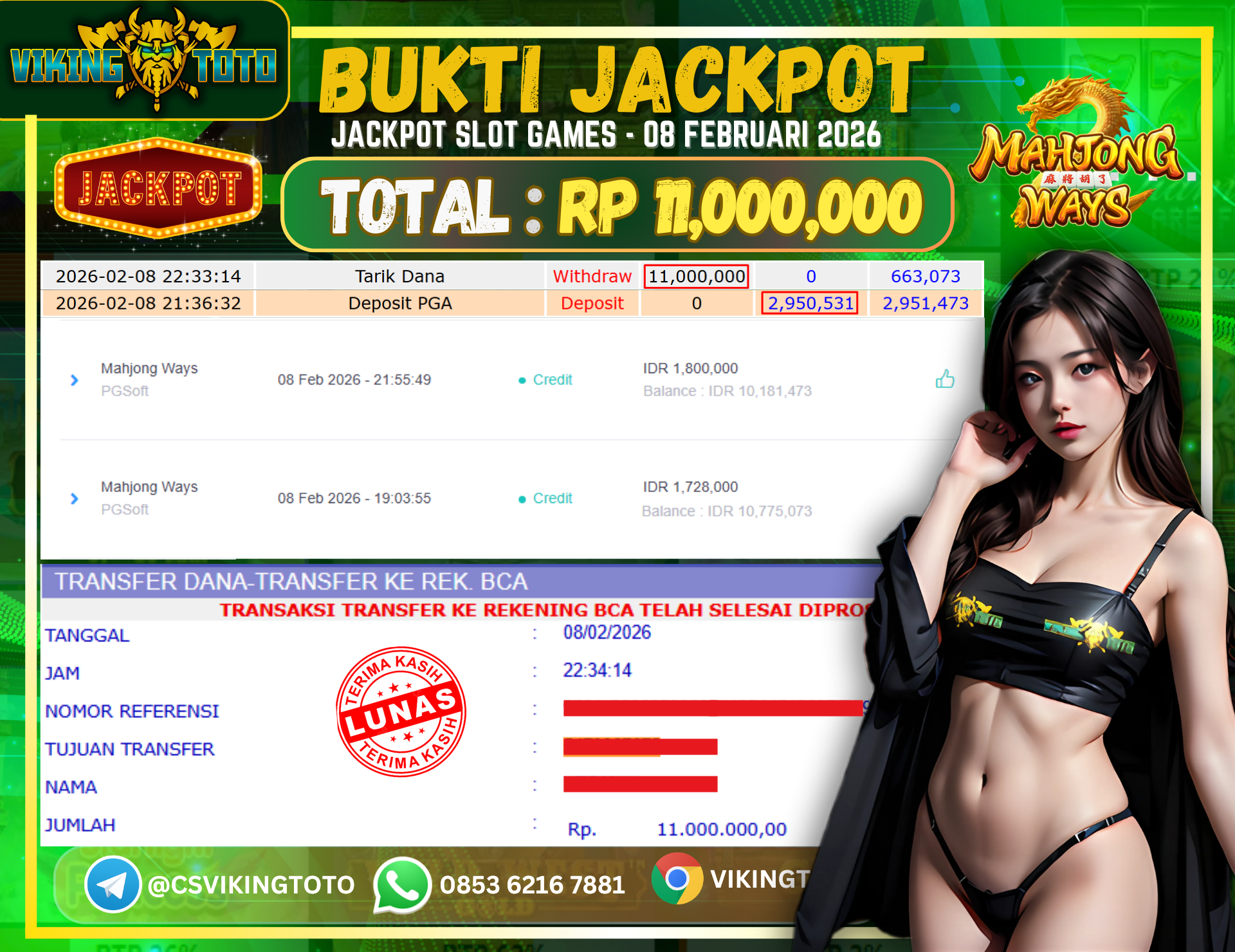 Bukti Jackpot Lunas VikingToto