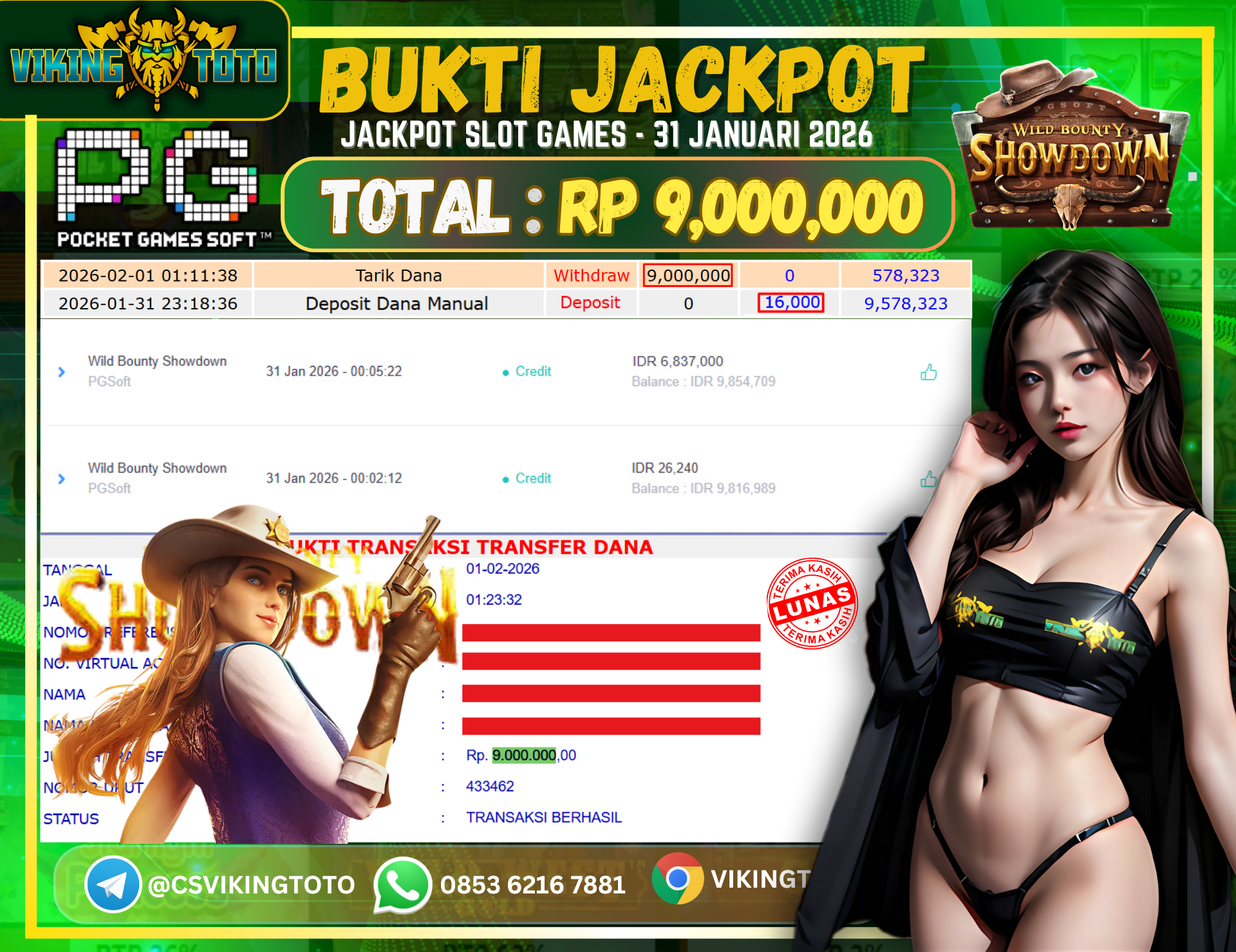 Bukti Jackpot Lunas VikingToto