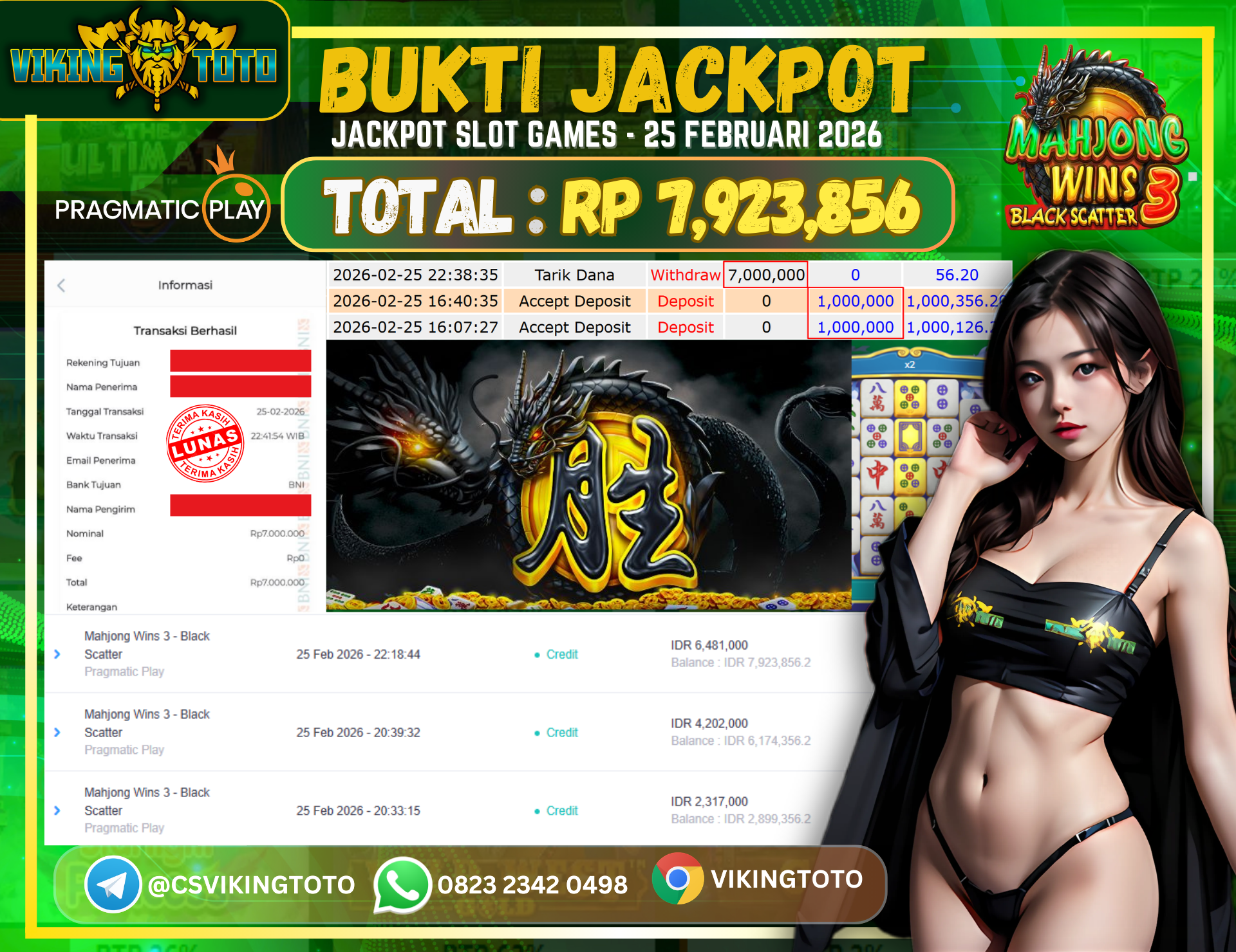 Bukti Jackpot Lunas VikingToto