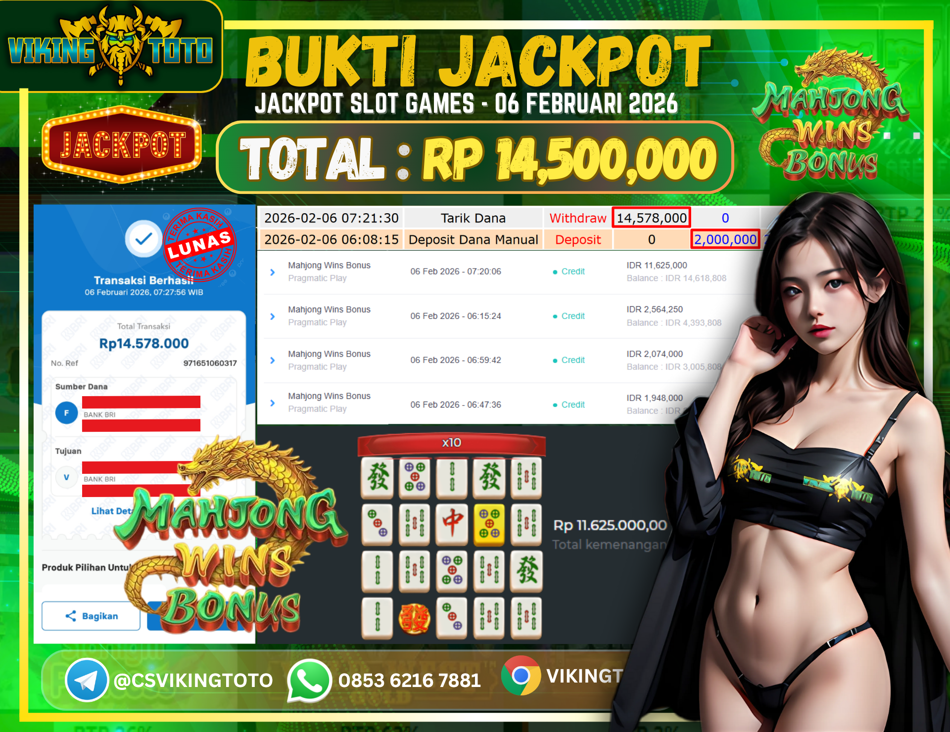 Bukti Jackpot Lunas VikingToto