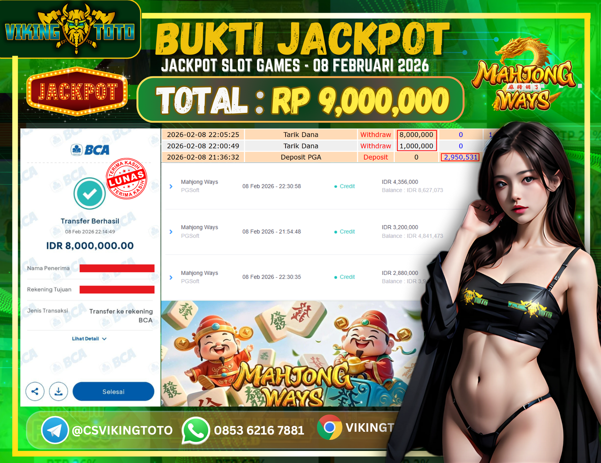 Bukti Jackpot Lunas VikingToto