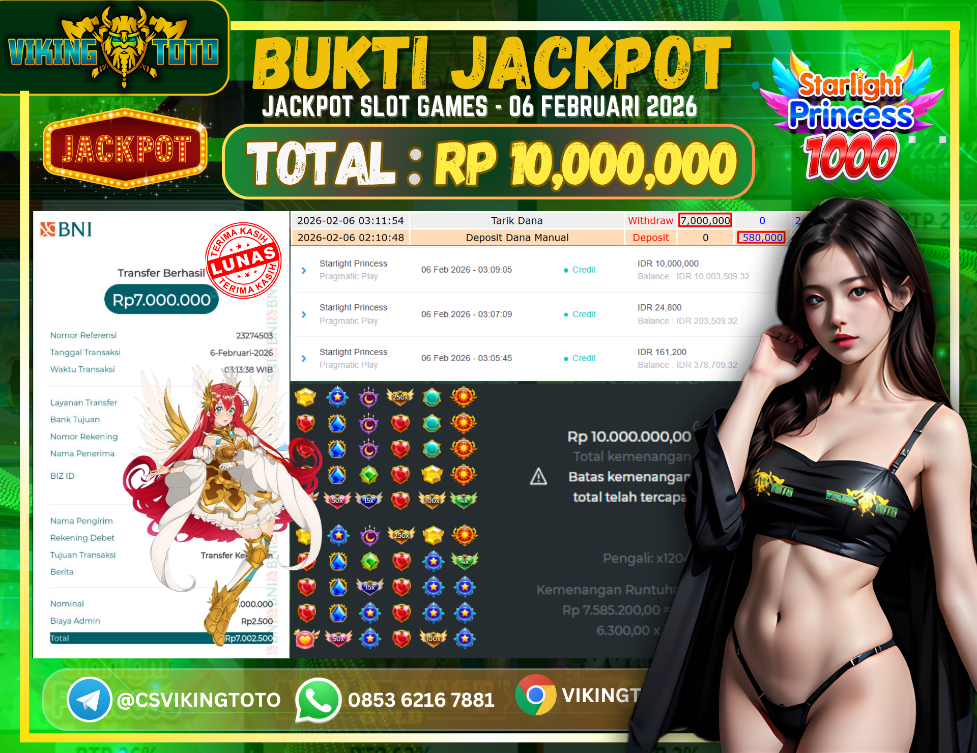 Bukti Jackpot Lunas VikingToto