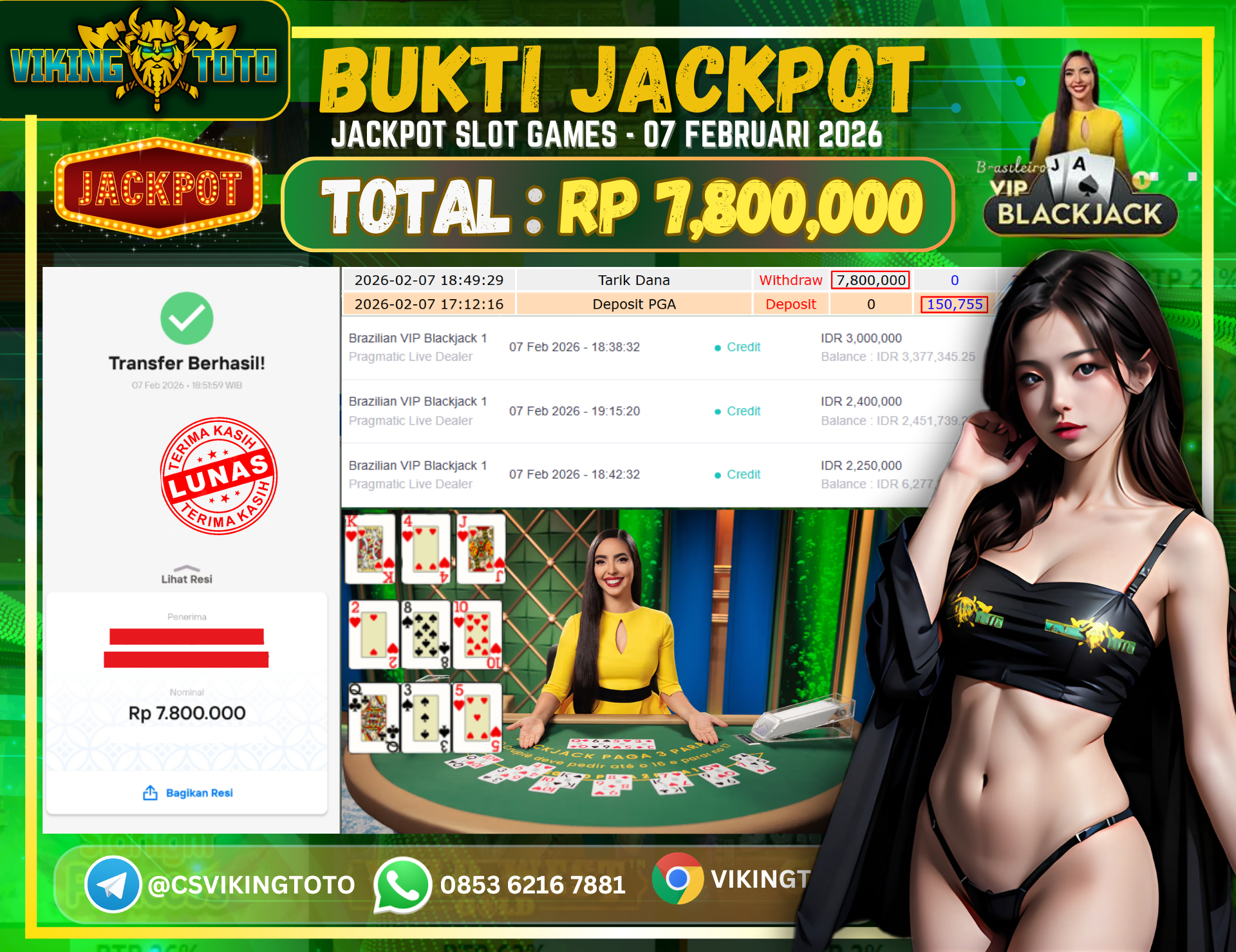 Bukti Jackpot Lunas VikingToto