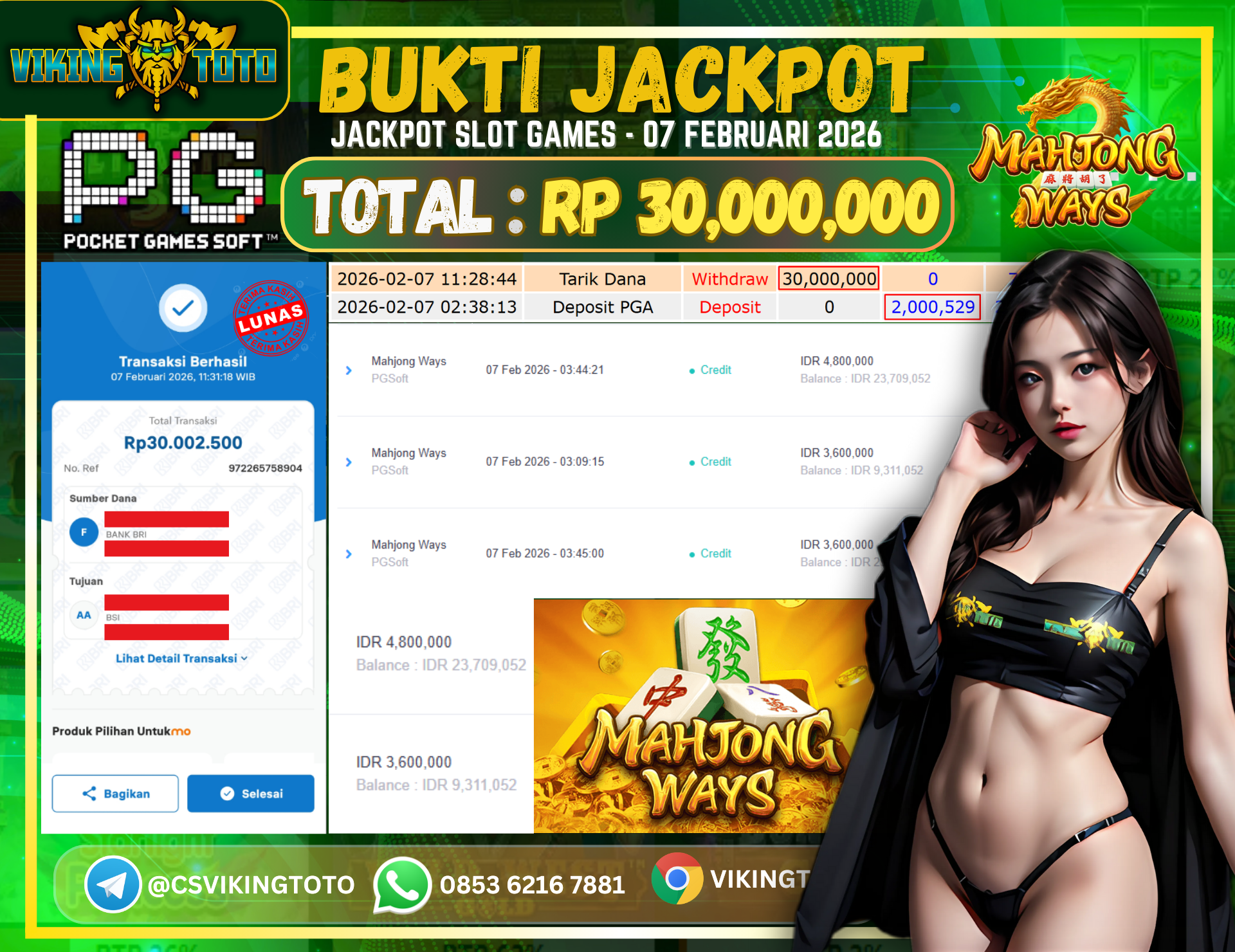 Bukti Jackpot Lunas VikingToto