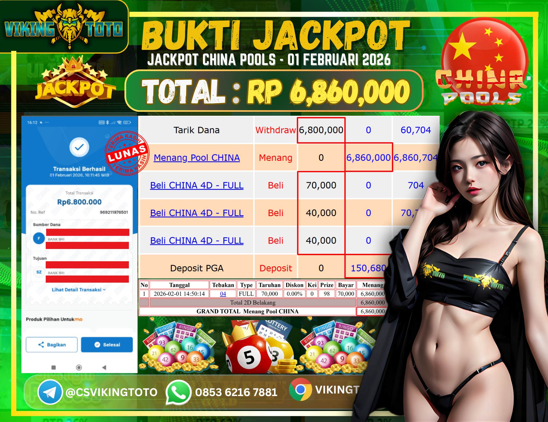 Bukti Jackpot Lunas VikingToto