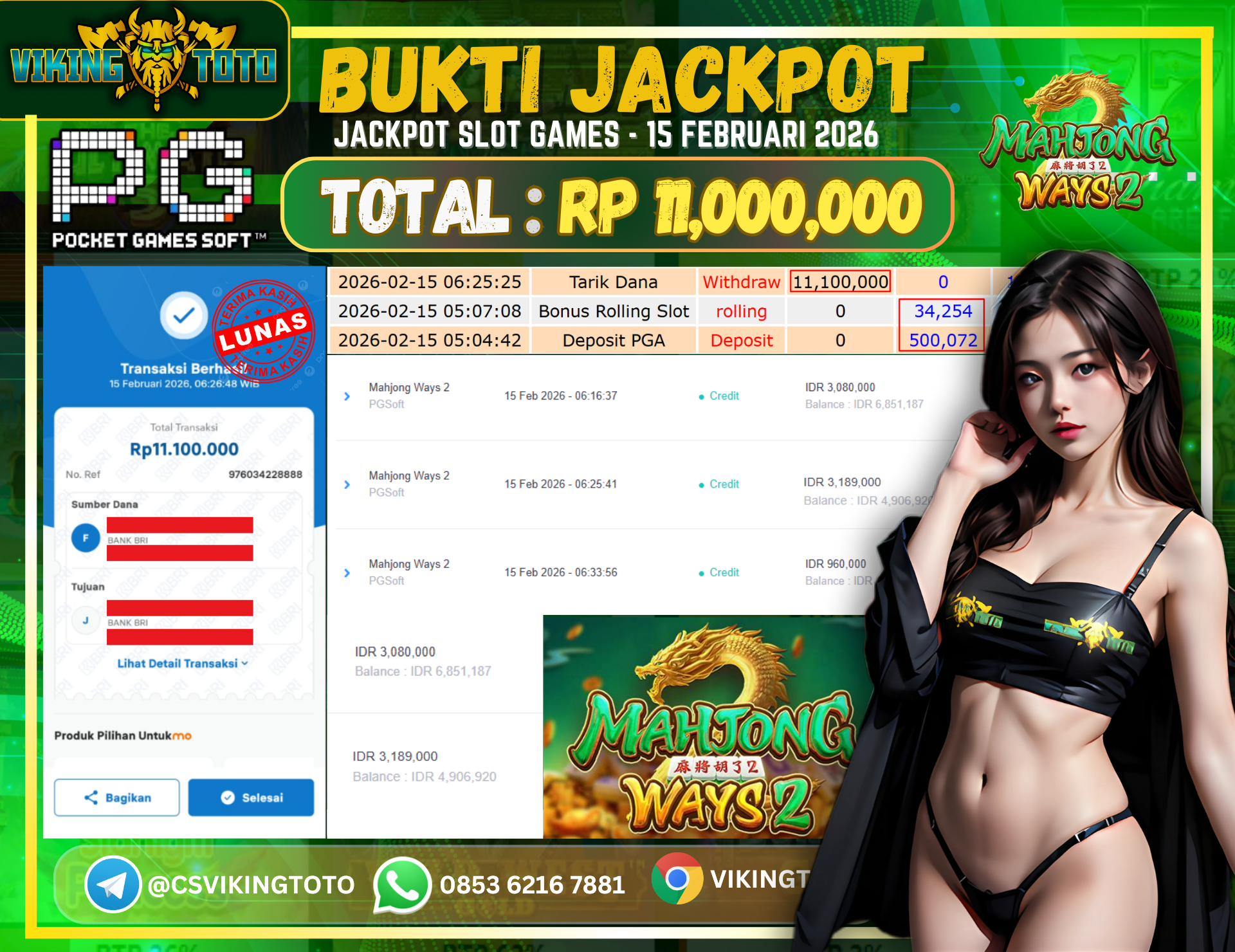 Bukti Jackpot Lunas VikingToto