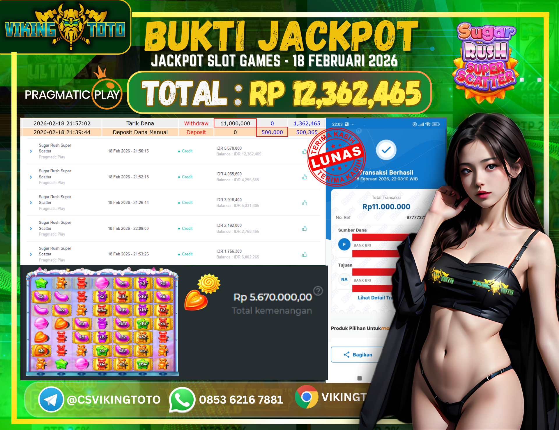 Bukti Jackpot Lunas VikingToto