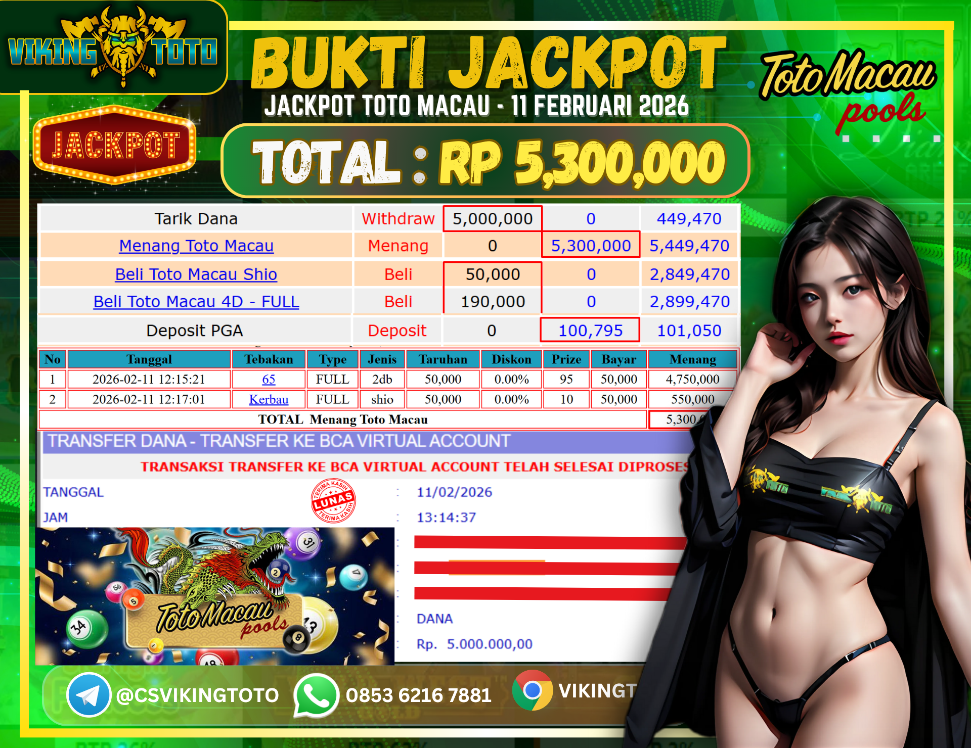Bukti Jackpot Lunas VikingToto