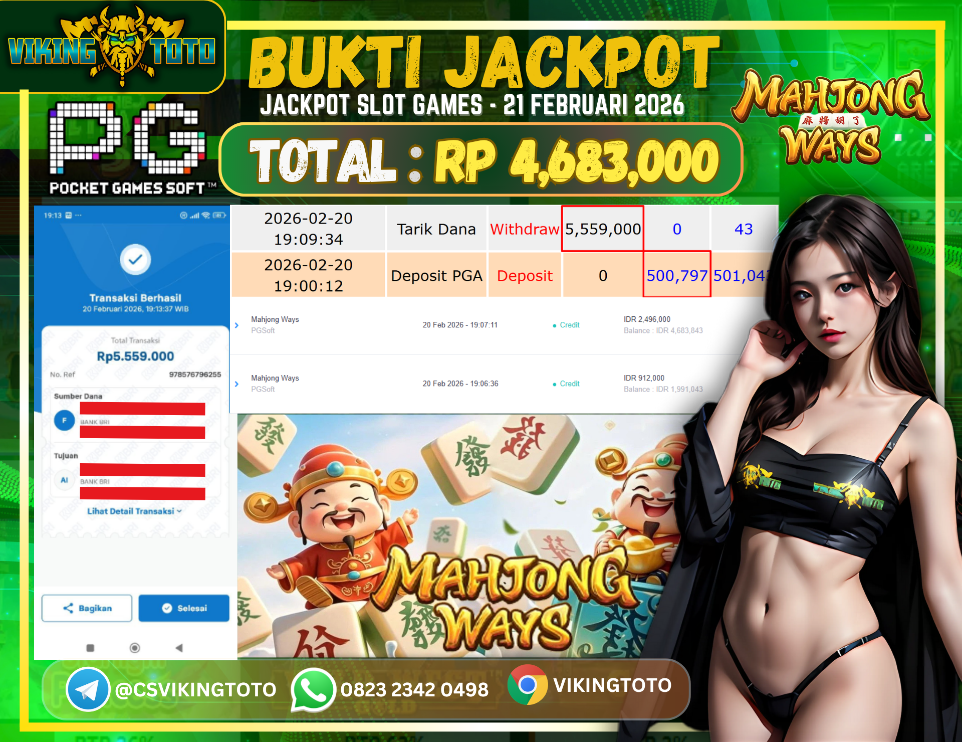 Bukti Jackpot Lunas VikingToto