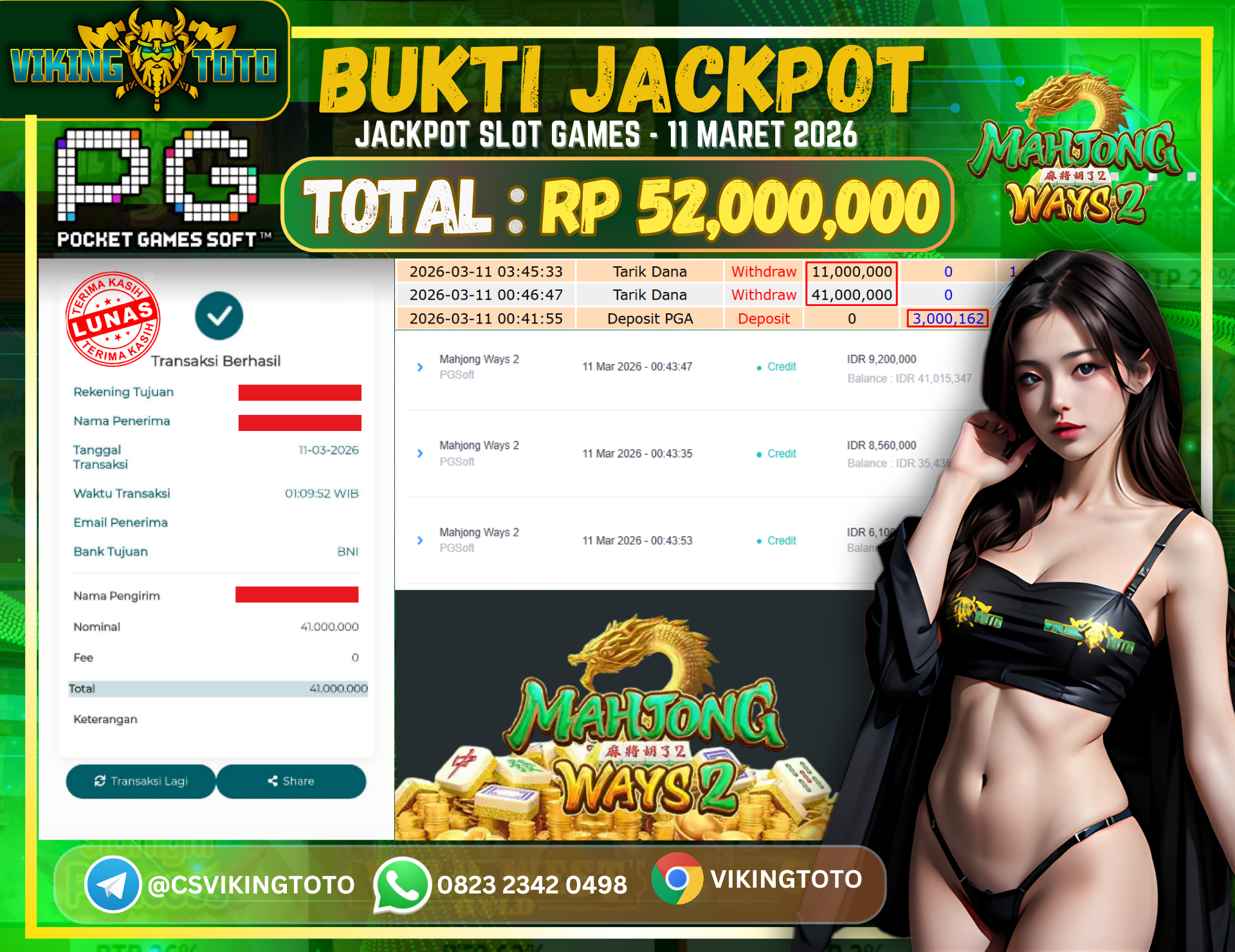 Bukti Jackpot Lunas VikingToto