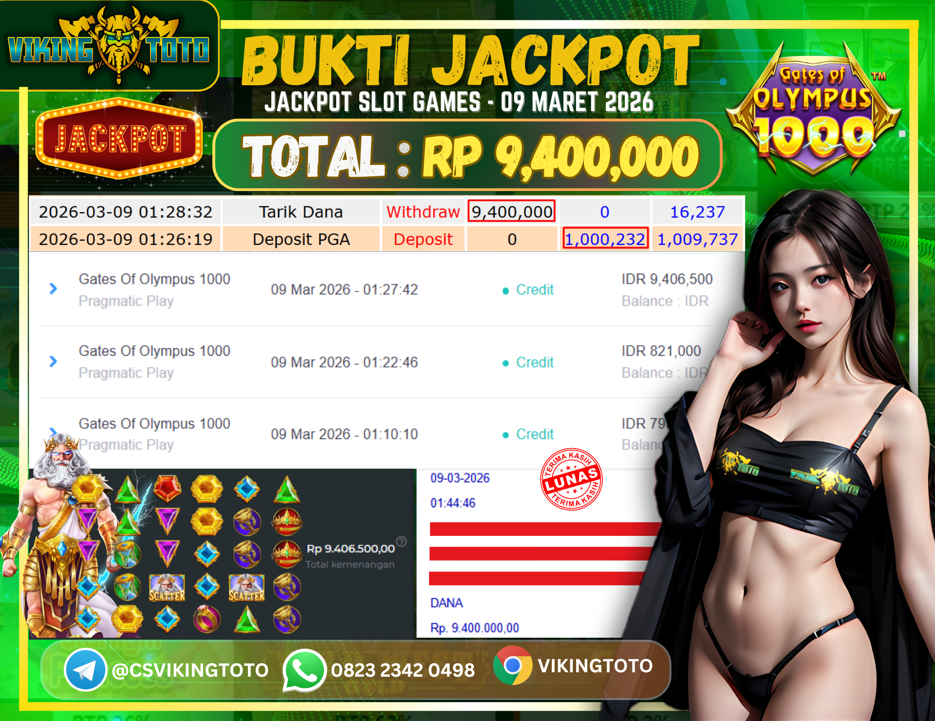 Bukti Jackpot Lunas VikingToto
