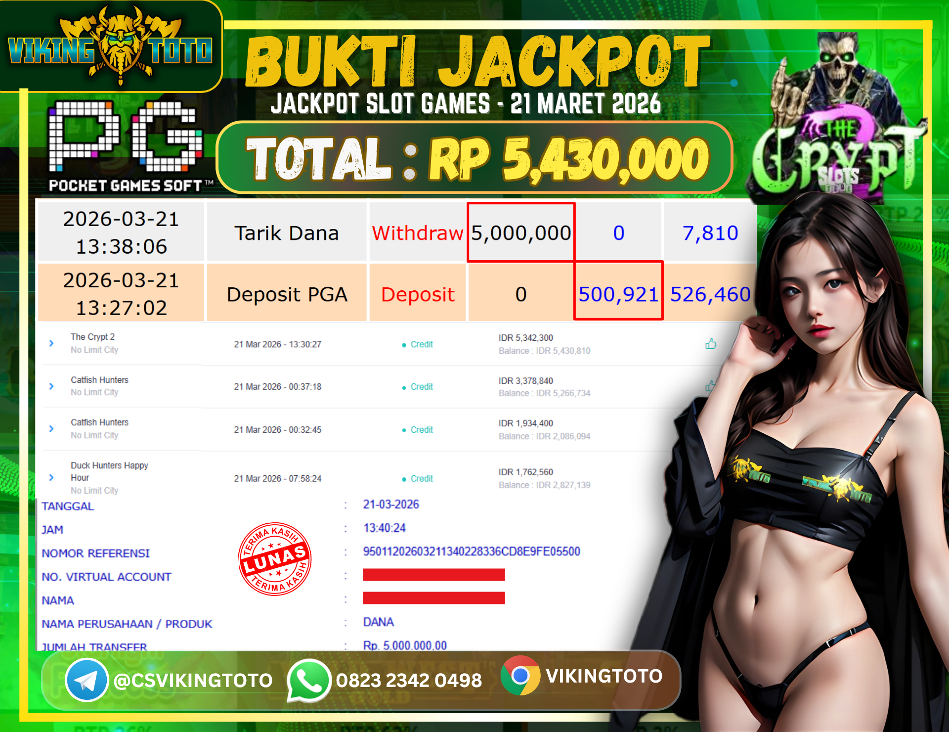 Bukti Jackpot Lunas VikingToto