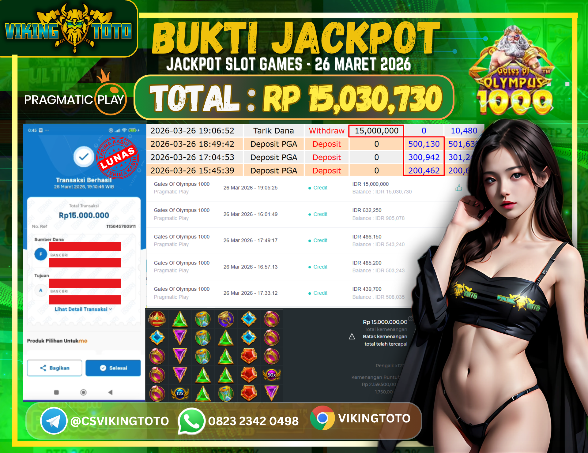 Bukti Jackpot Lunas VikingToto