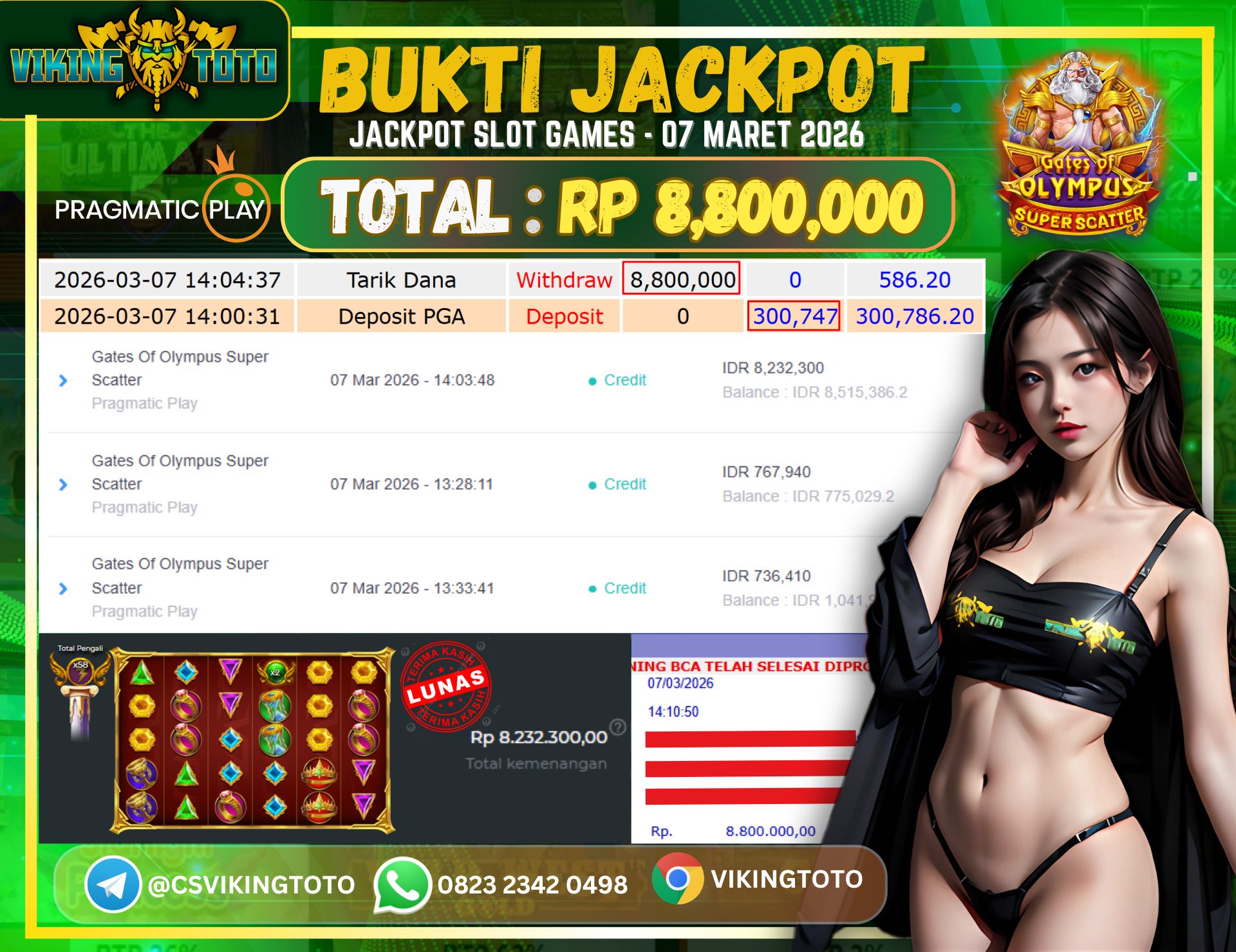 Bukti Jackpot Lunas VikingToto