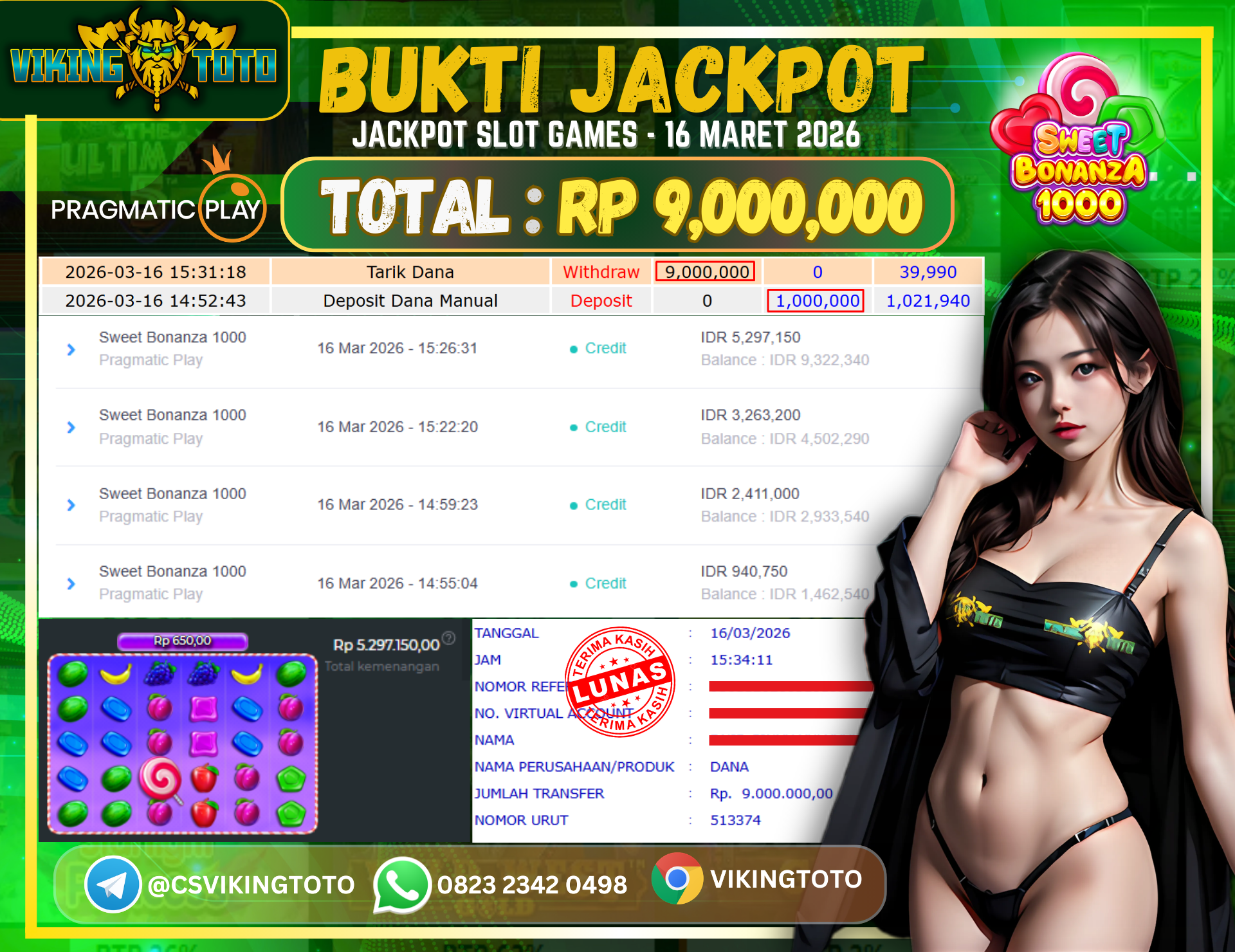 Bukti Jackpot Lunas VikingToto