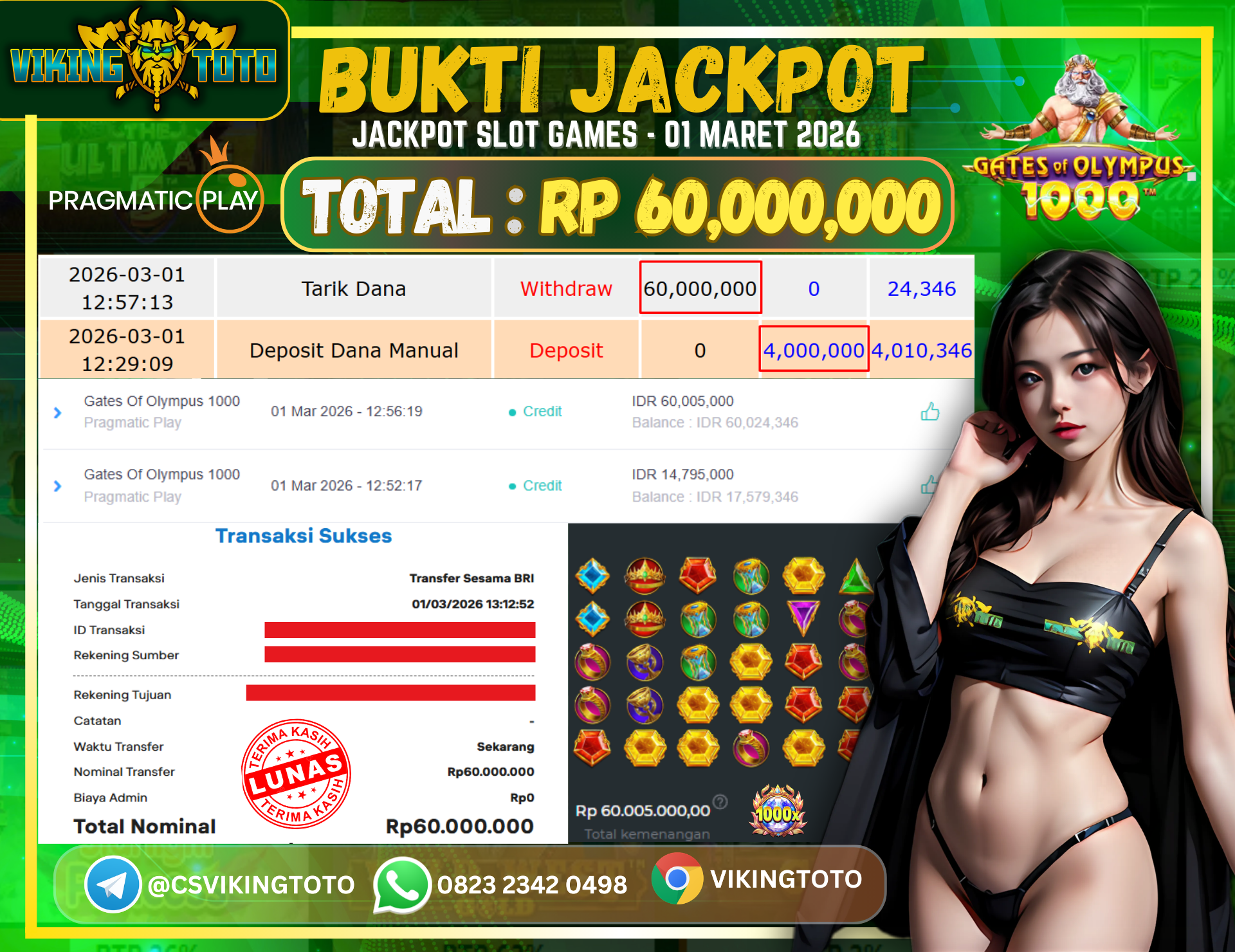 Bukti Jackpot Lunas VikingToto