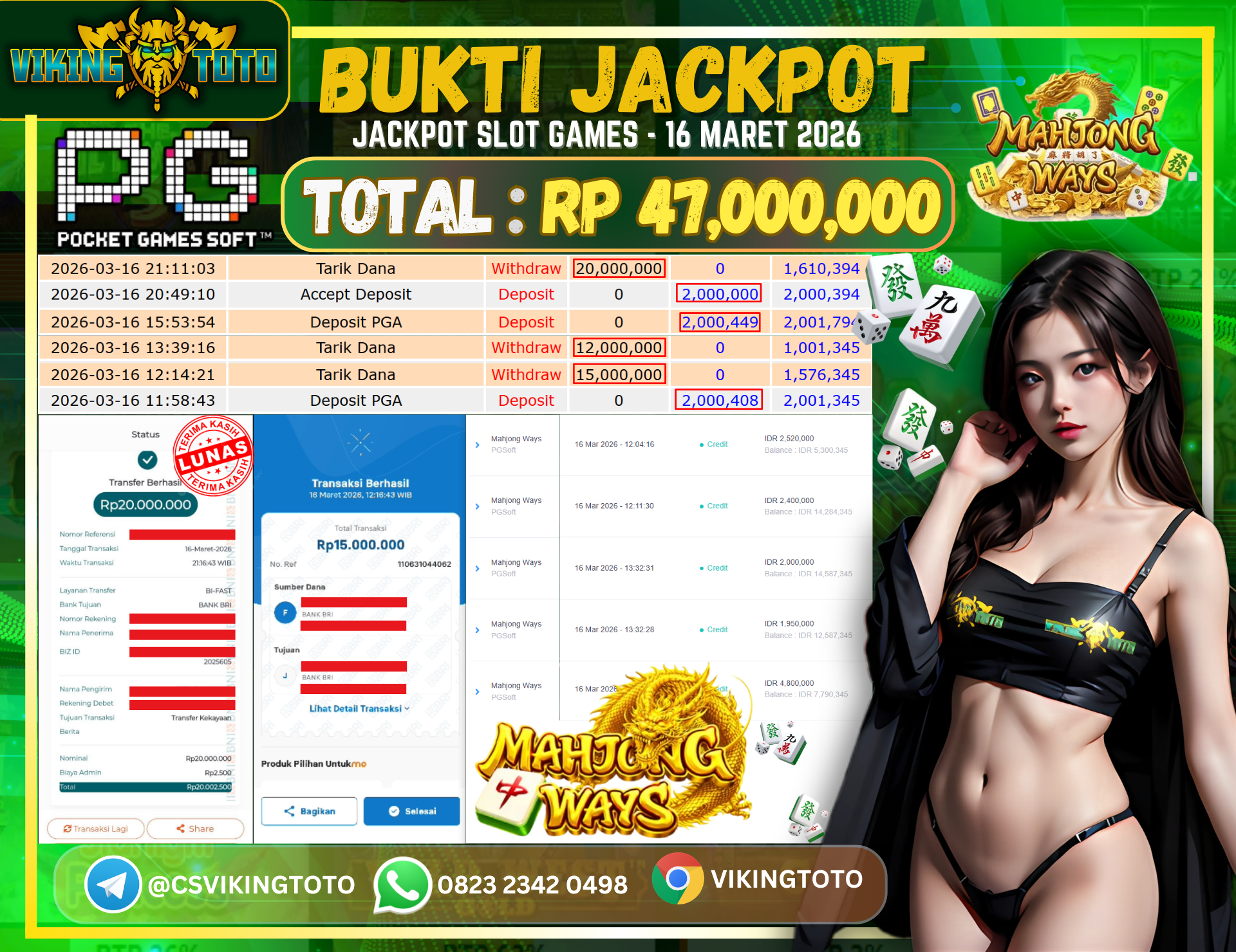 Bukti Jackpot Lunas VikingToto