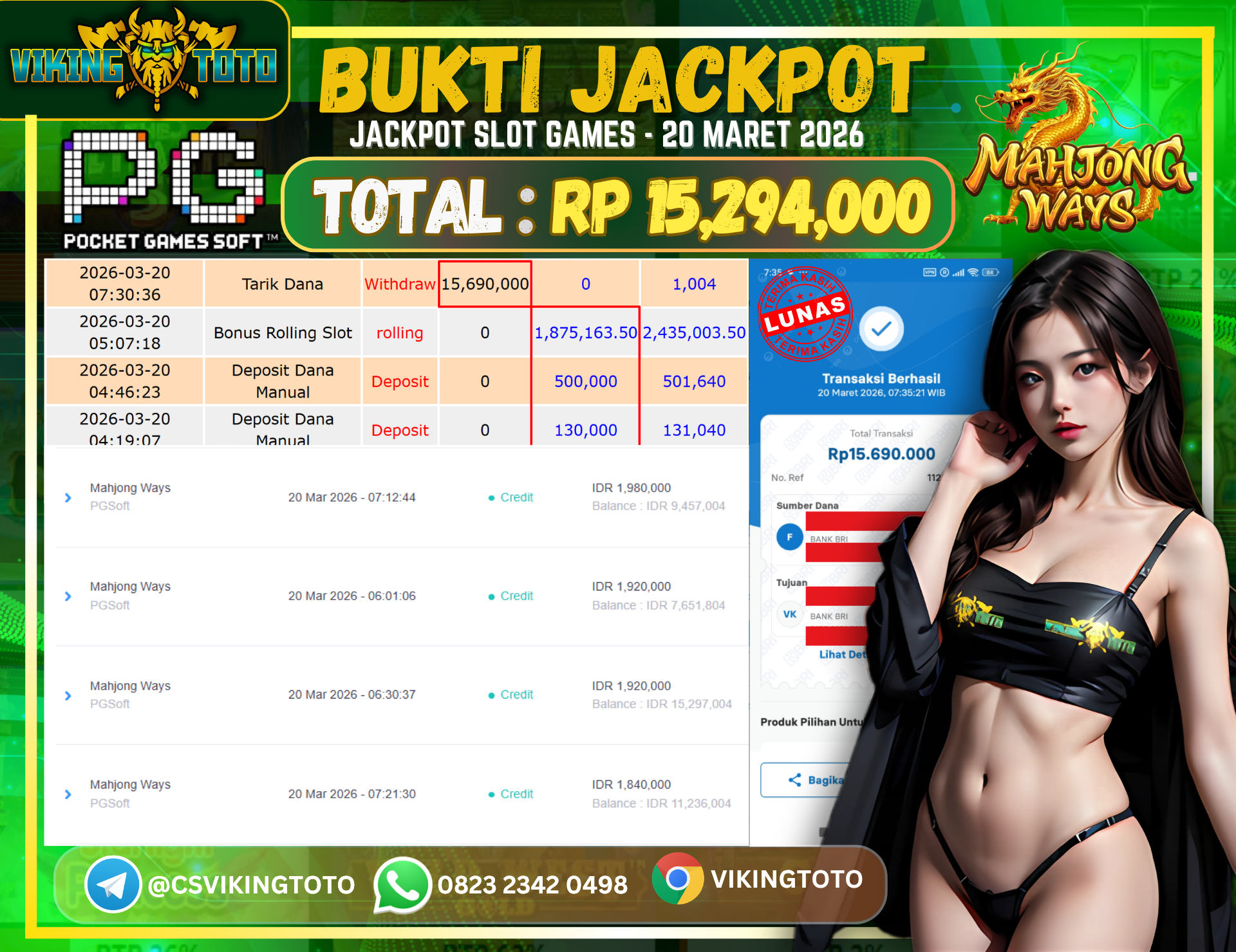Bukti Jackpot Lunas VikingToto