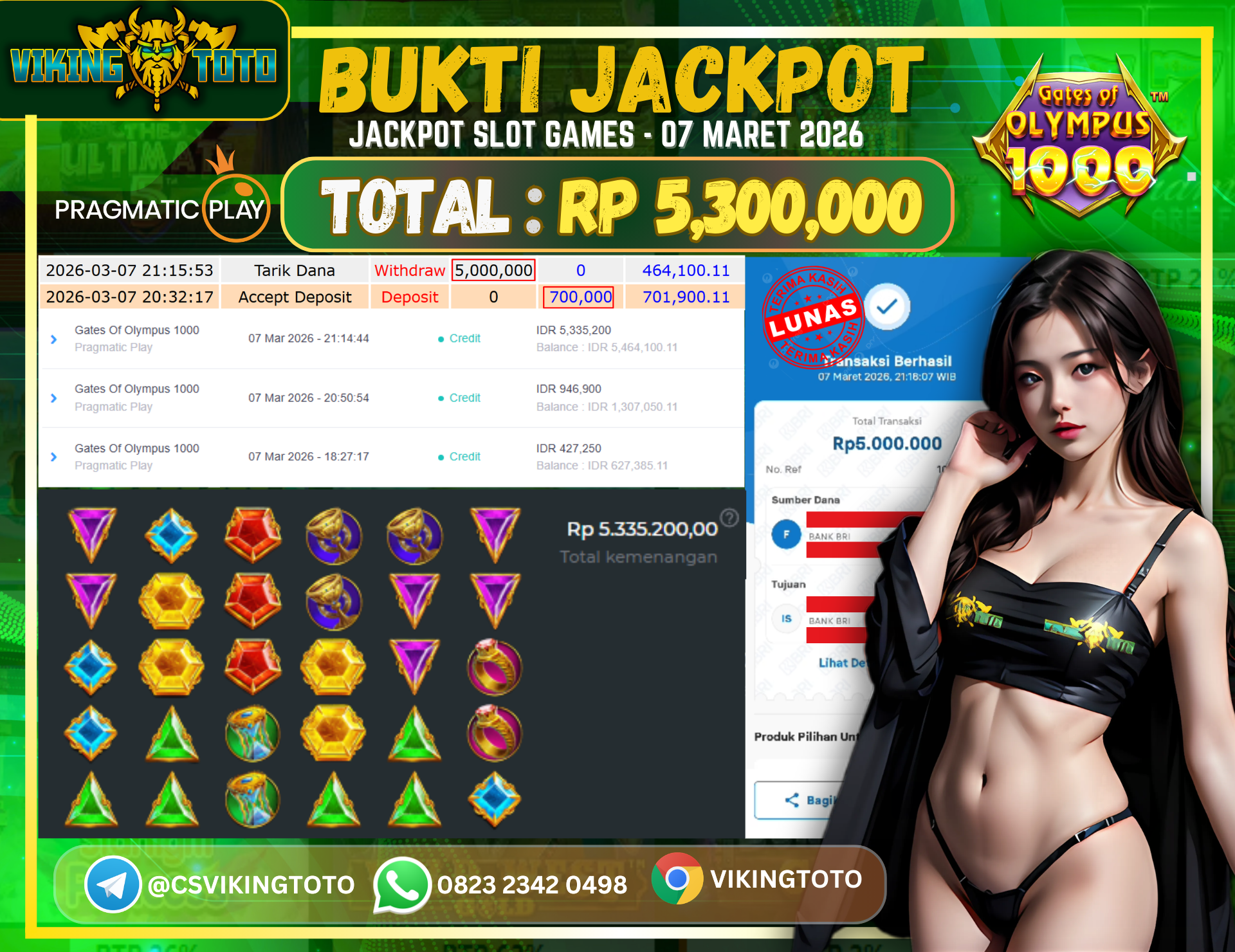 Bukti Jackpot Lunas VikingToto