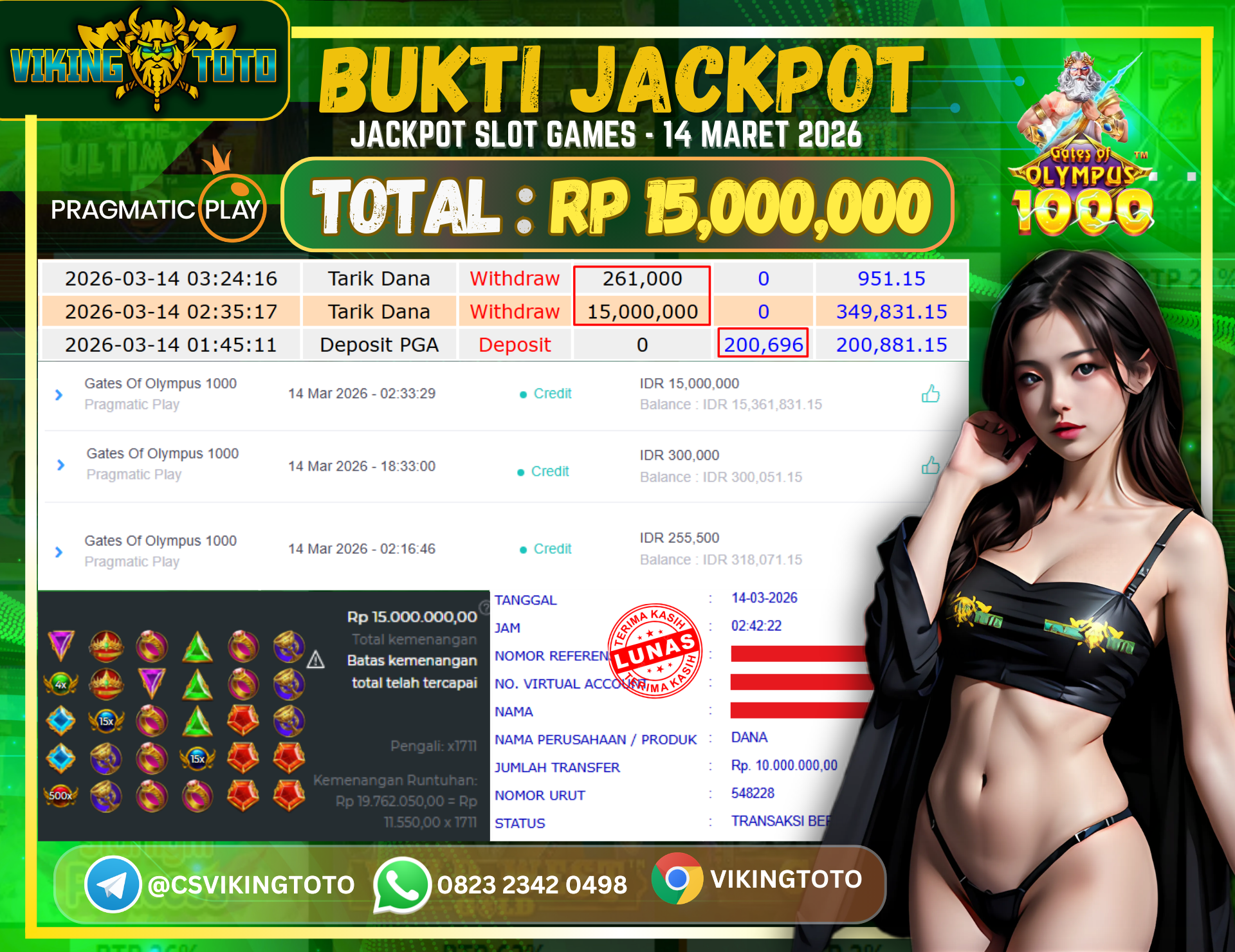 Bukti Jackpot Lunas VikingToto