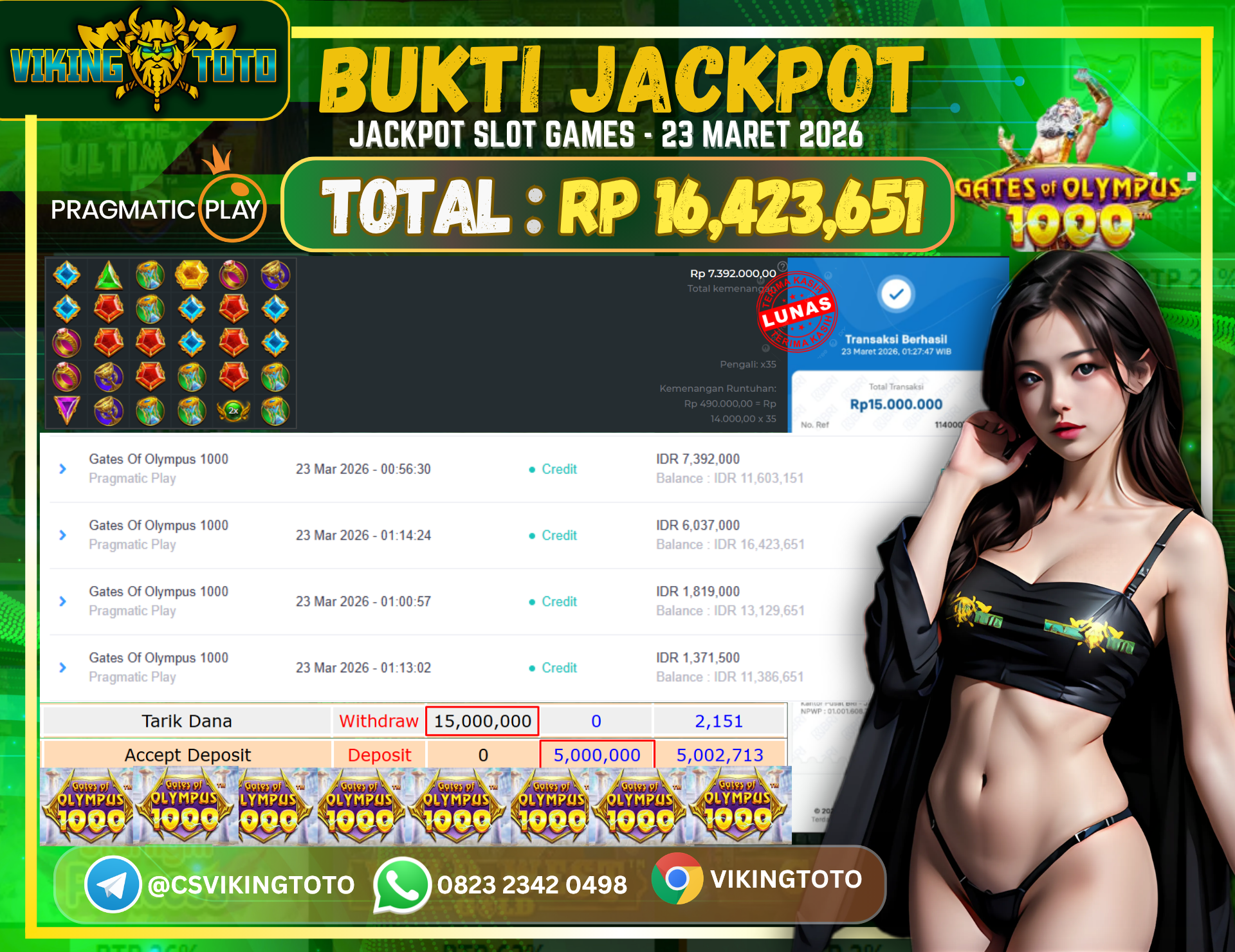 Bukti Jackpot Lunas VikingToto