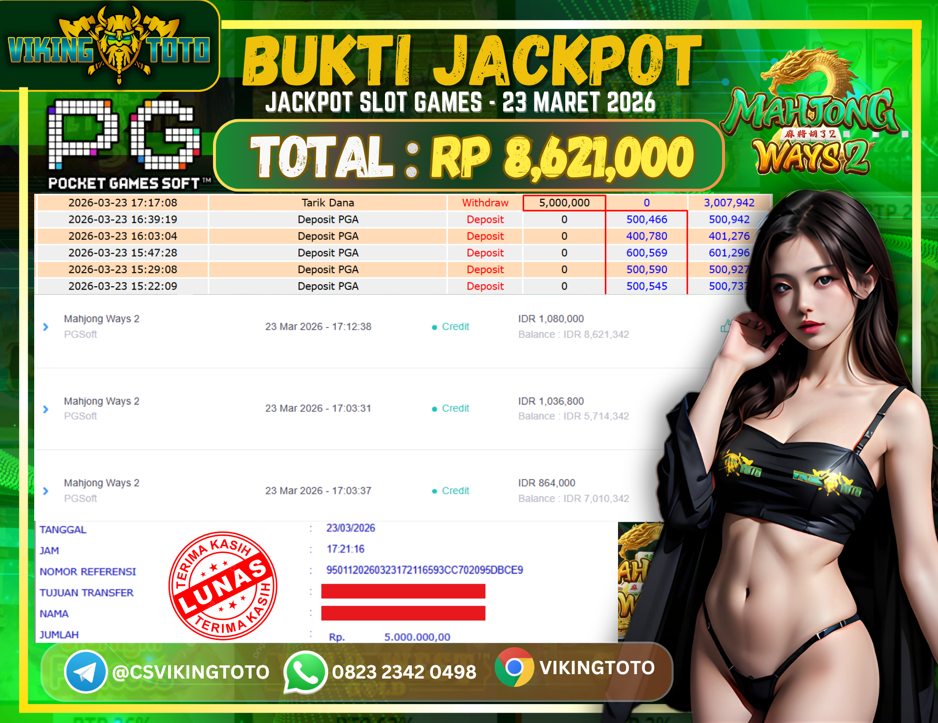 Bukti Jackpot Lunas VikingToto