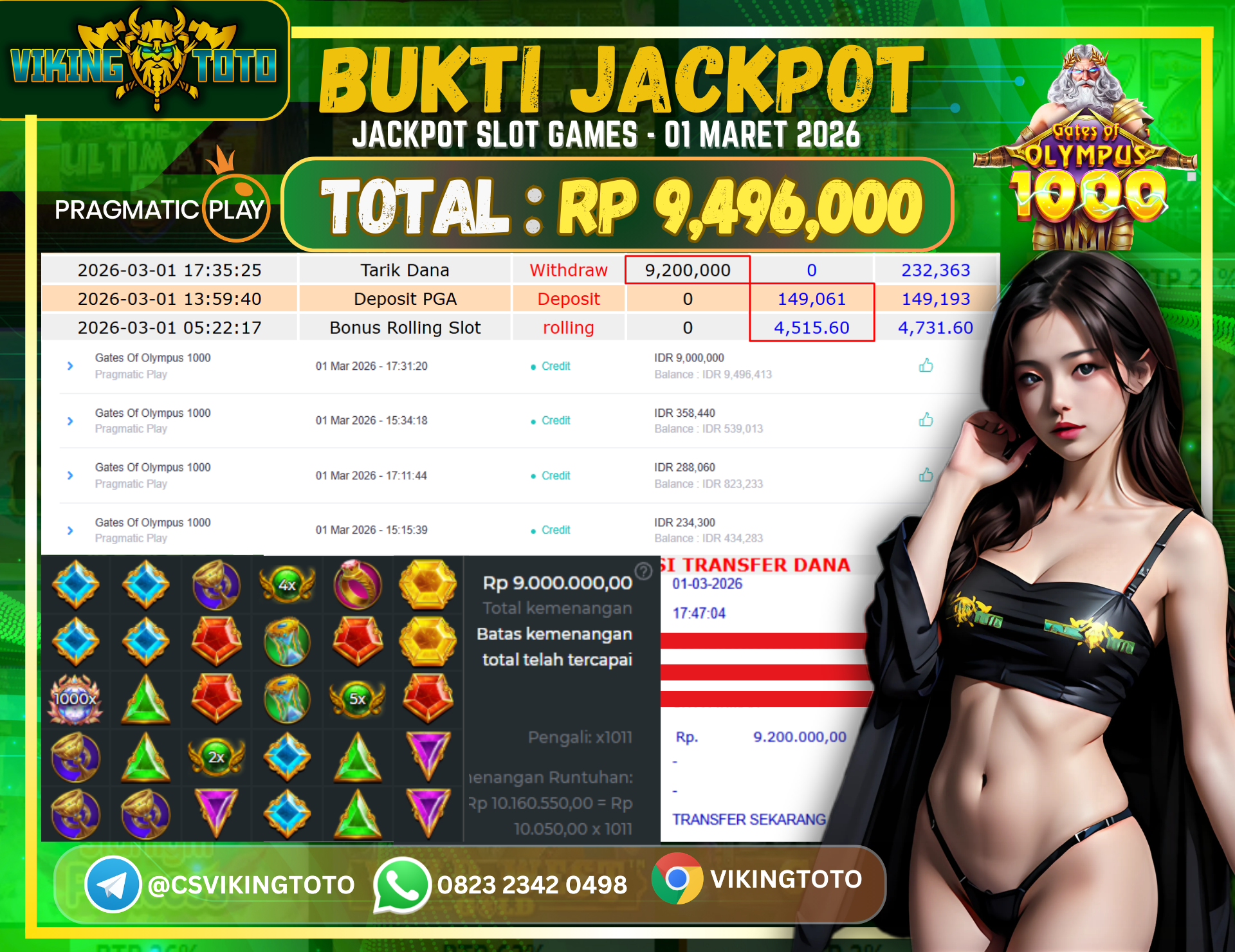 Bukti Jackpot Lunas VikingToto