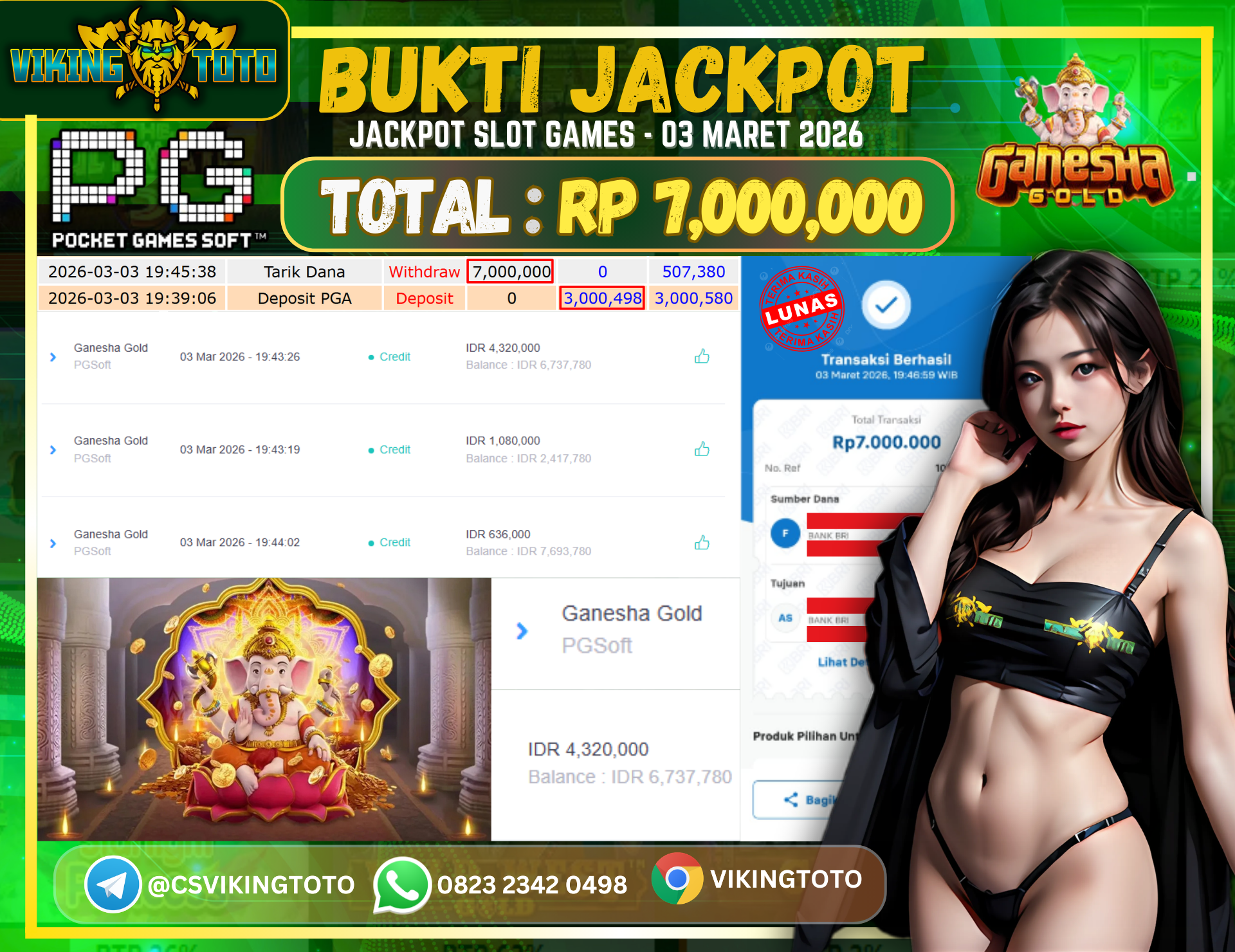 Bukti Jackpot Lunas VikingToto