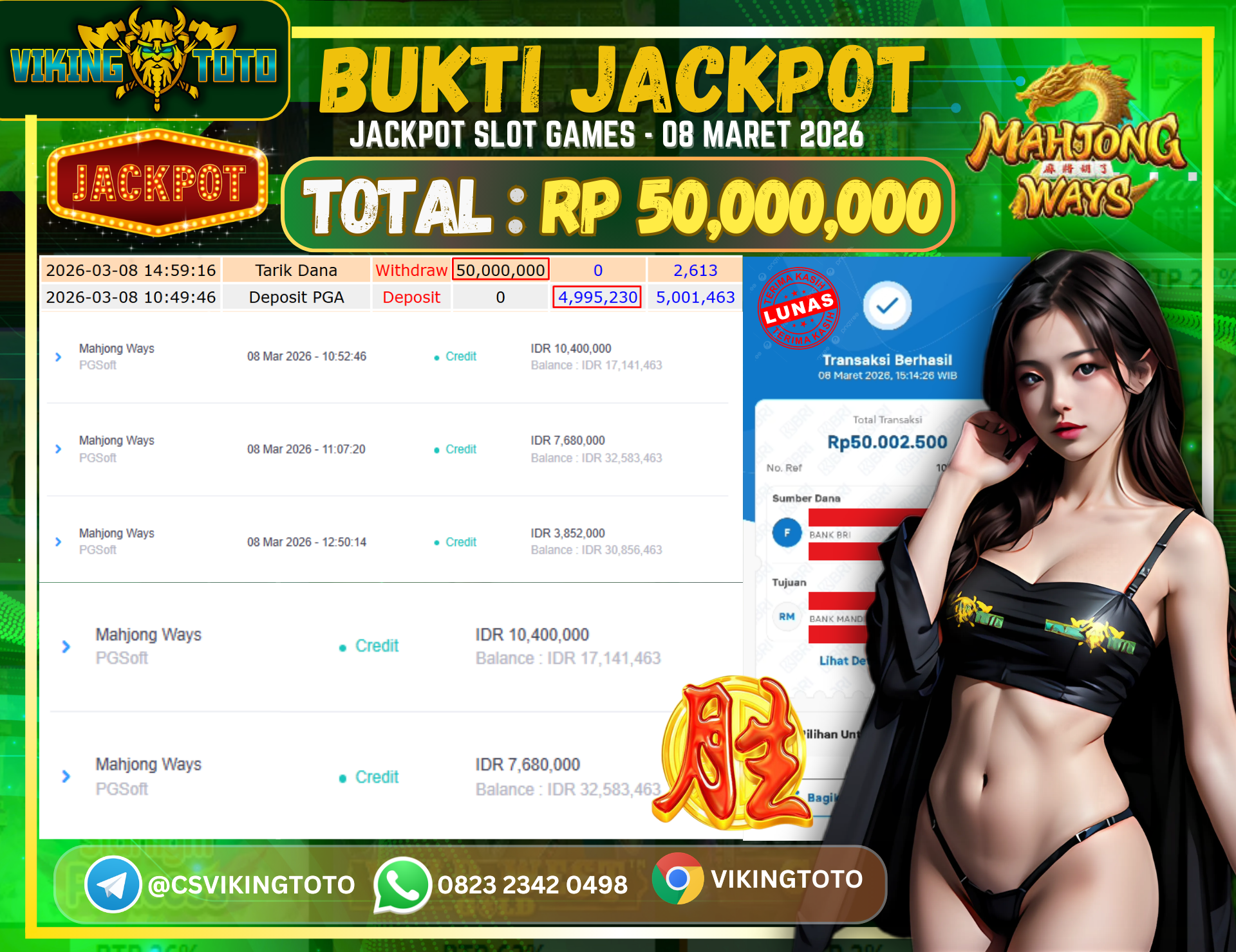Bukti Jackpot Lunas VikingToto