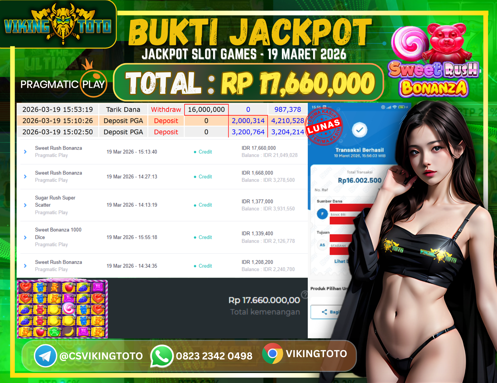 Bukti Jackpot Lunas VikingToto