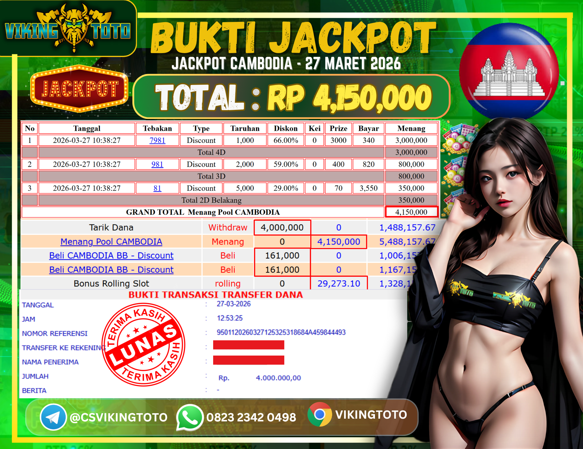 Bukti Jackpot Lunas VikingToto