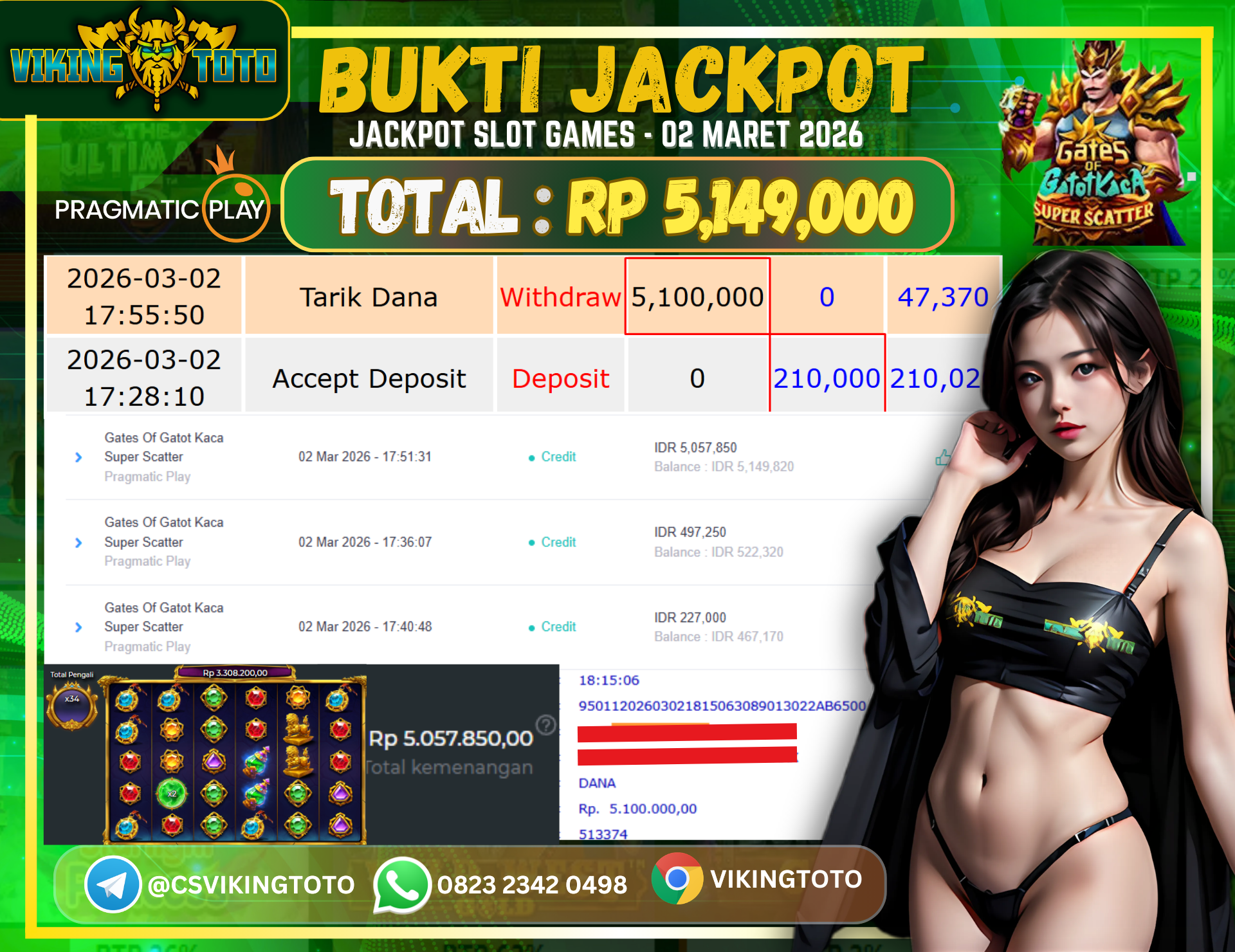 Bukti Jackpot Lunas VikingToto