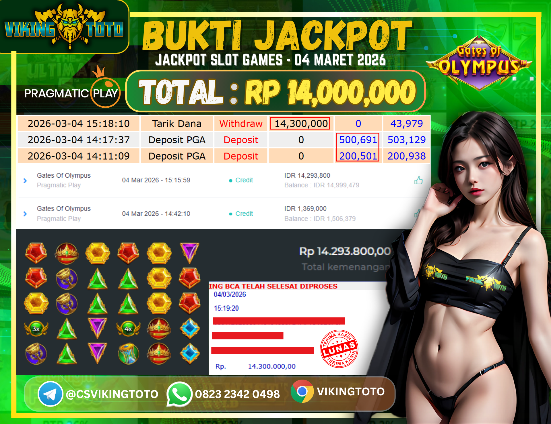 Bukti Jackpot Lunas VikingToto